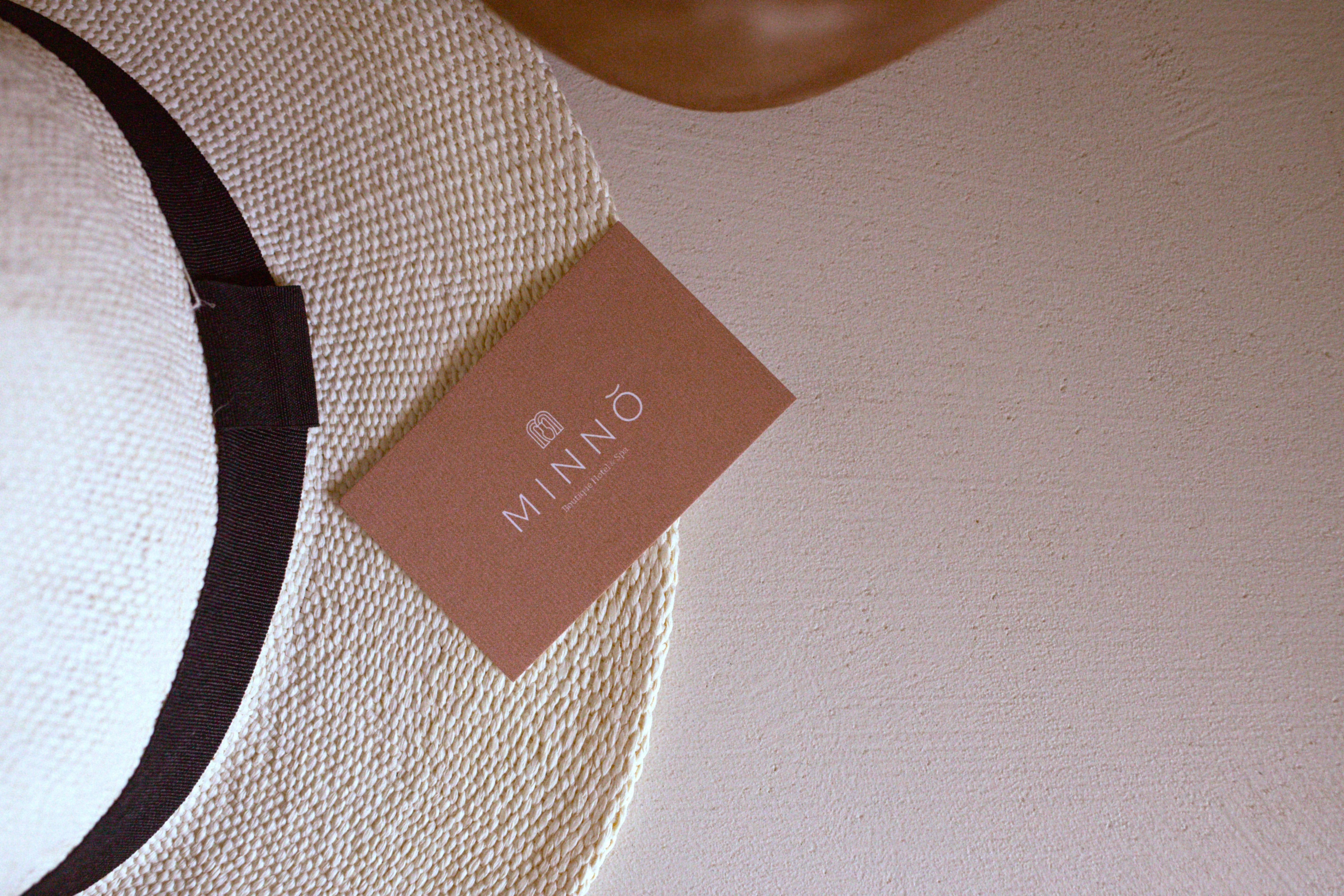 a pink and white pouch