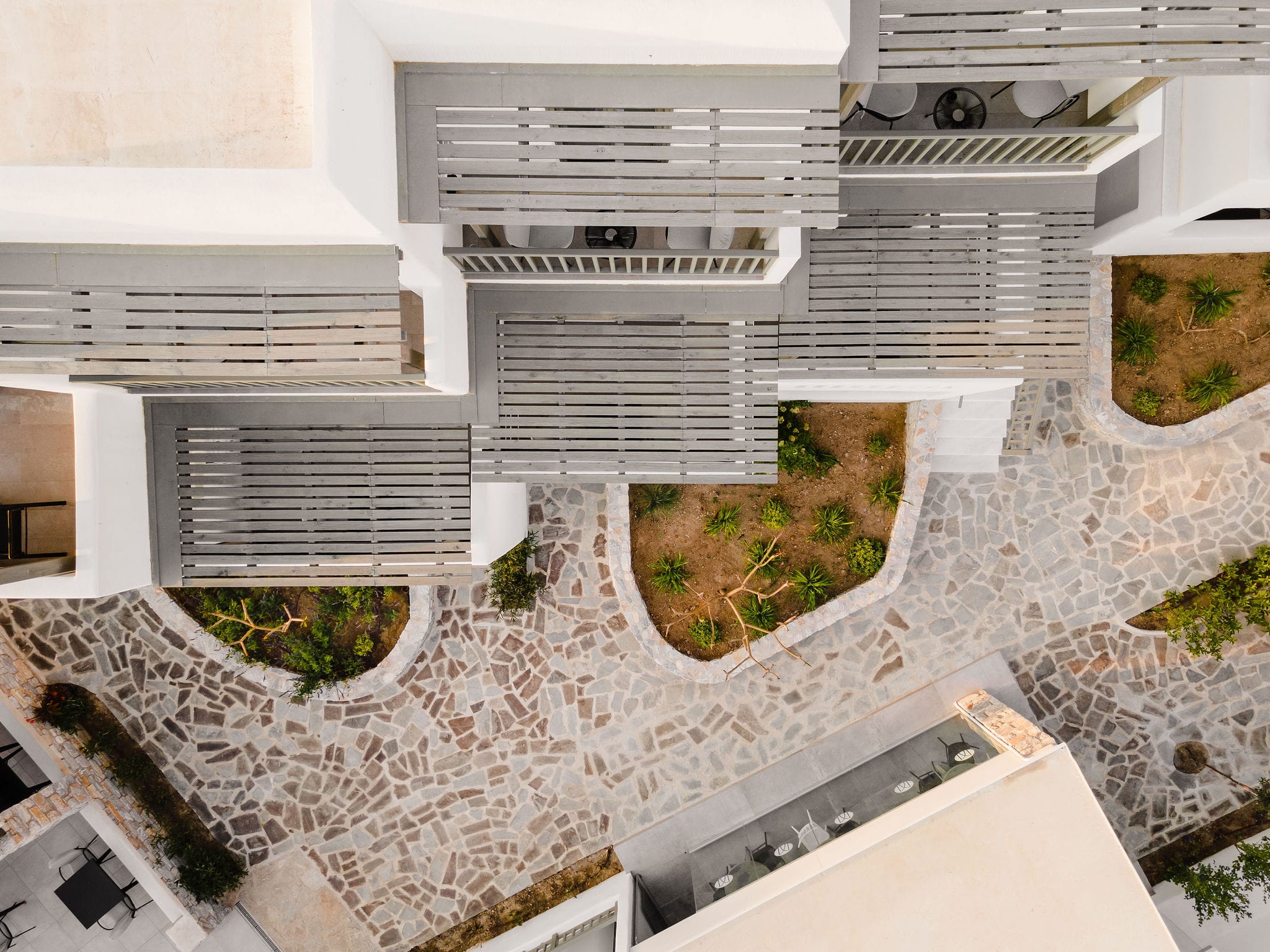 a house with a large courtyard