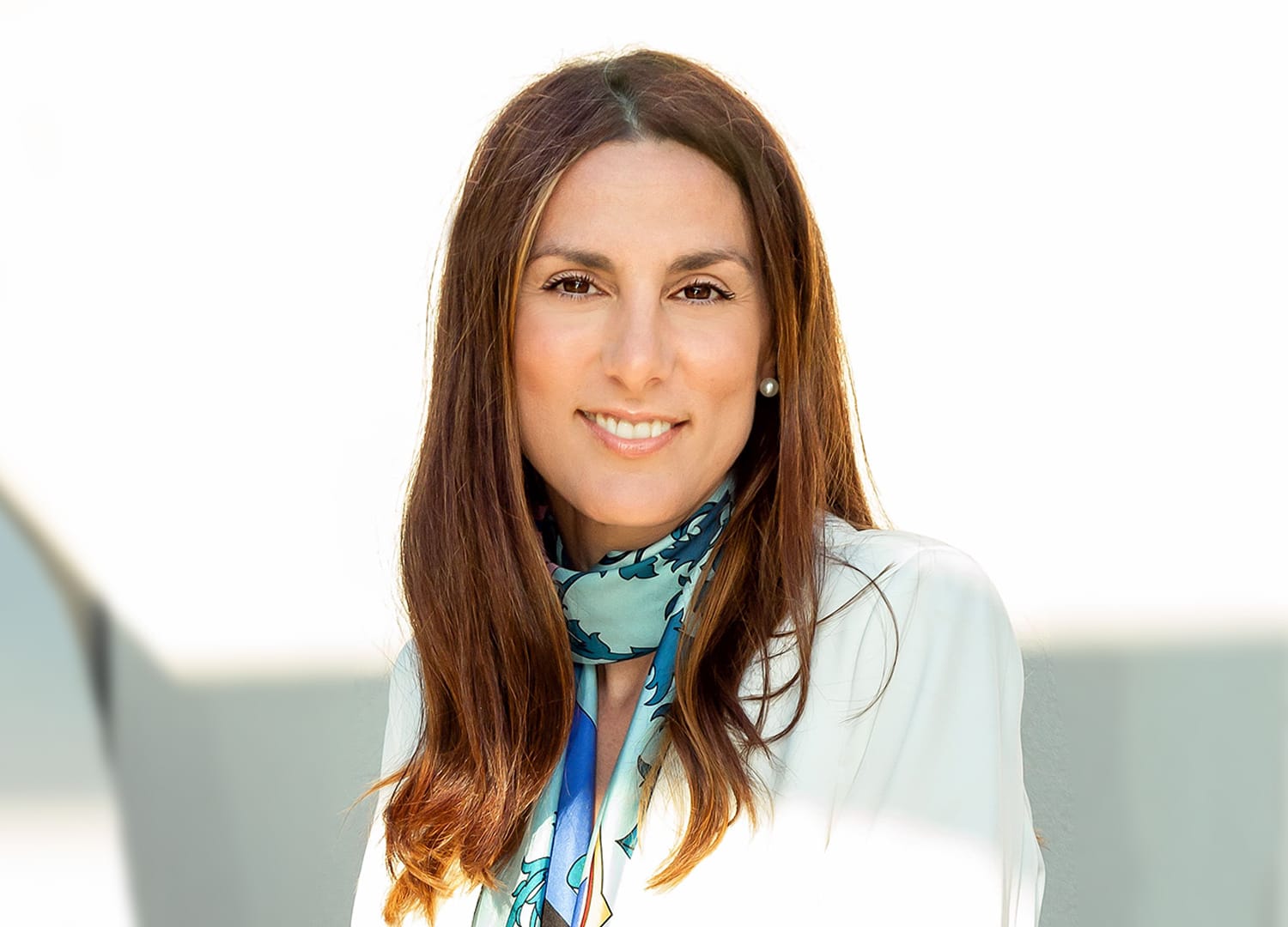 a woman with long hair