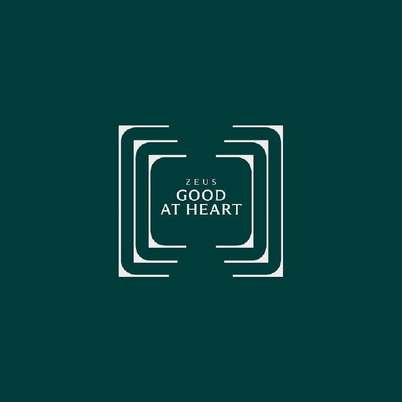 a logo on a green background