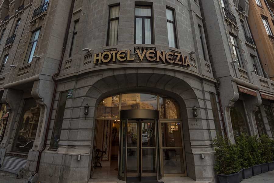 a building with a sign on the front