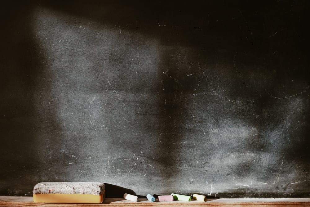 a blackboard with a black background