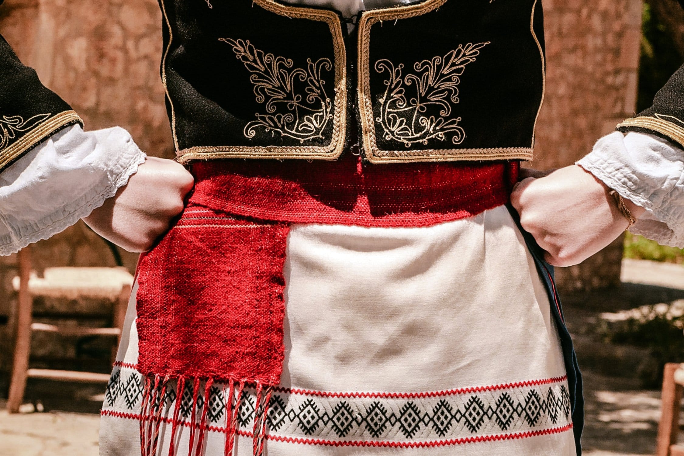 a person wearing a garment