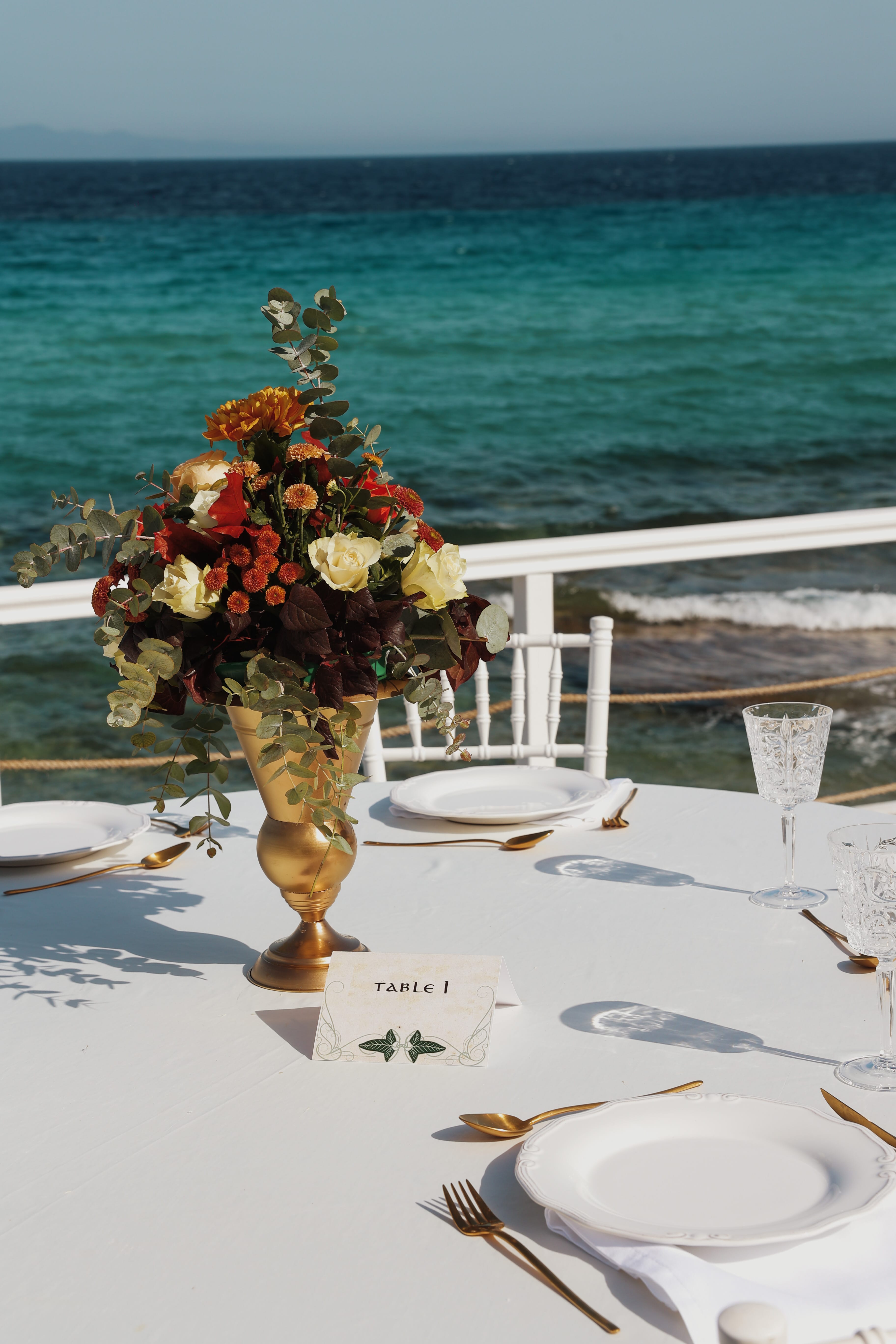 a vase of flowers on a table