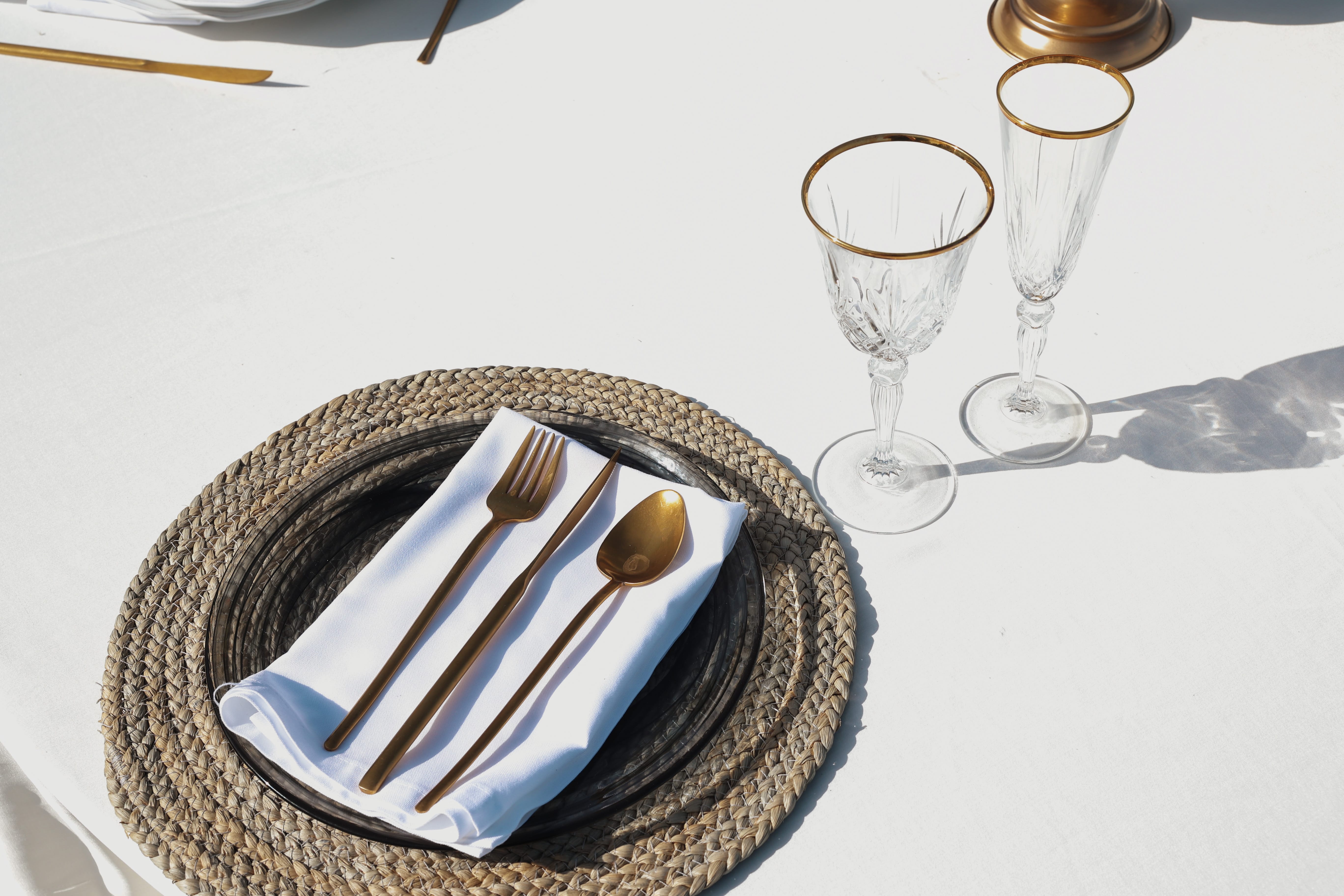 a plate with a fork and knife on it