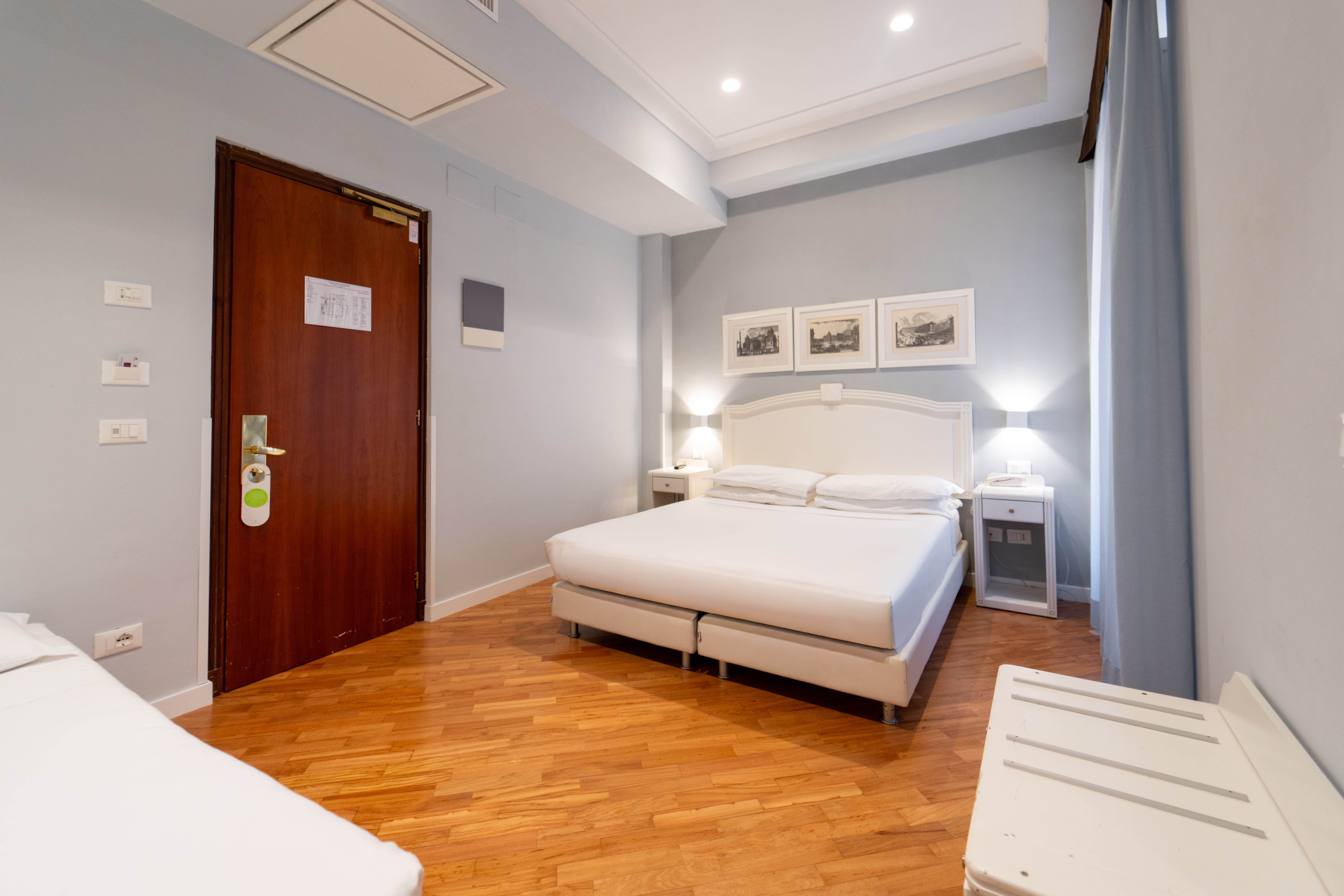 a room with a bed and a couch