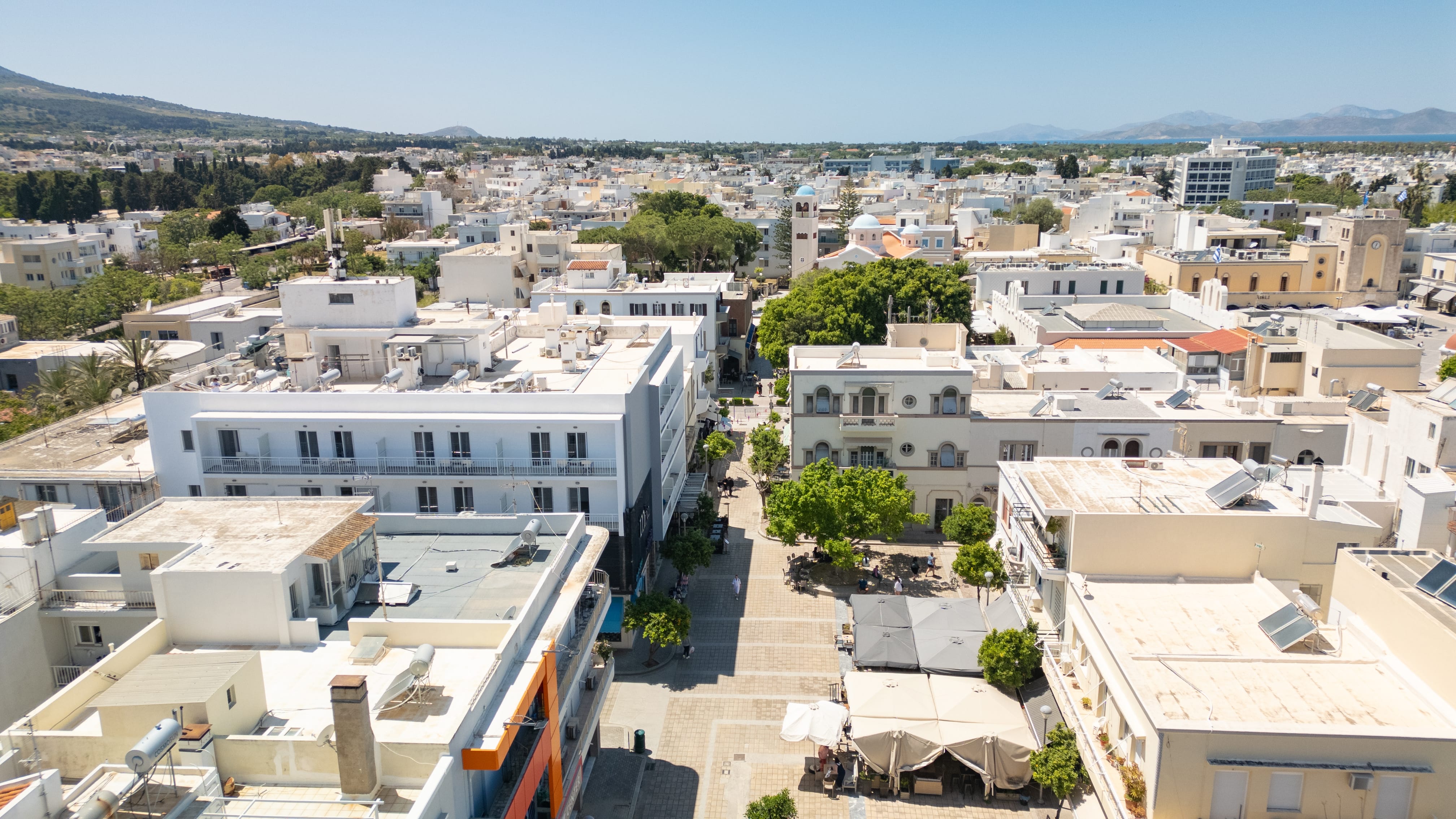 a city with persony buildings