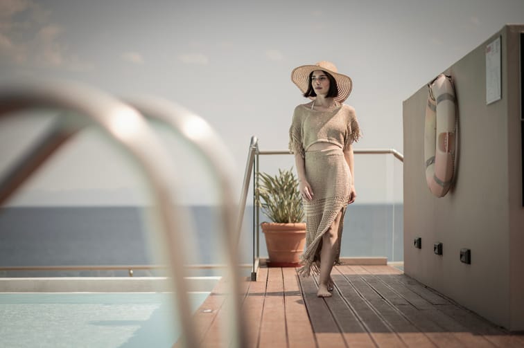 a person in a white dress