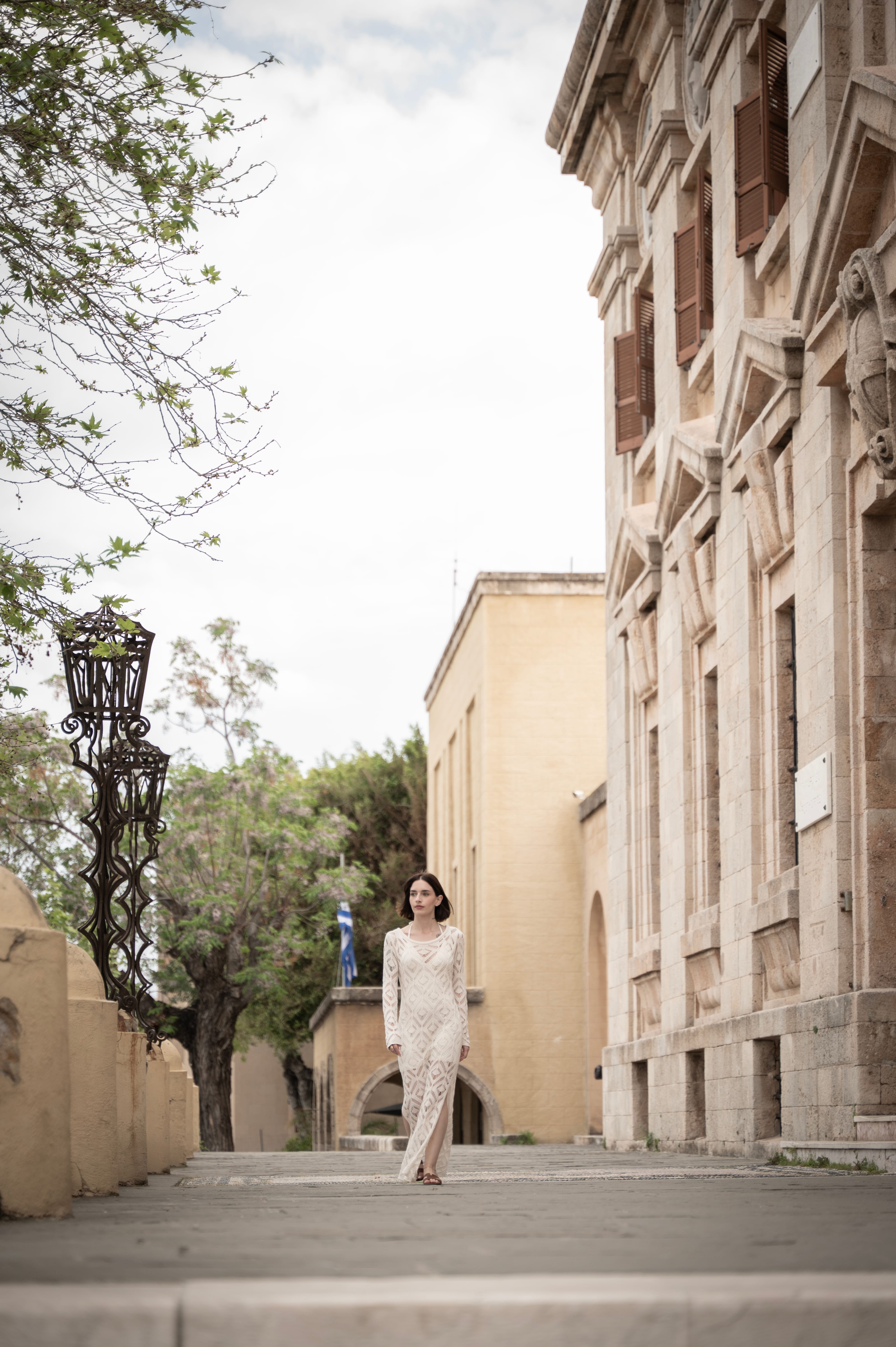 a person standing on a street