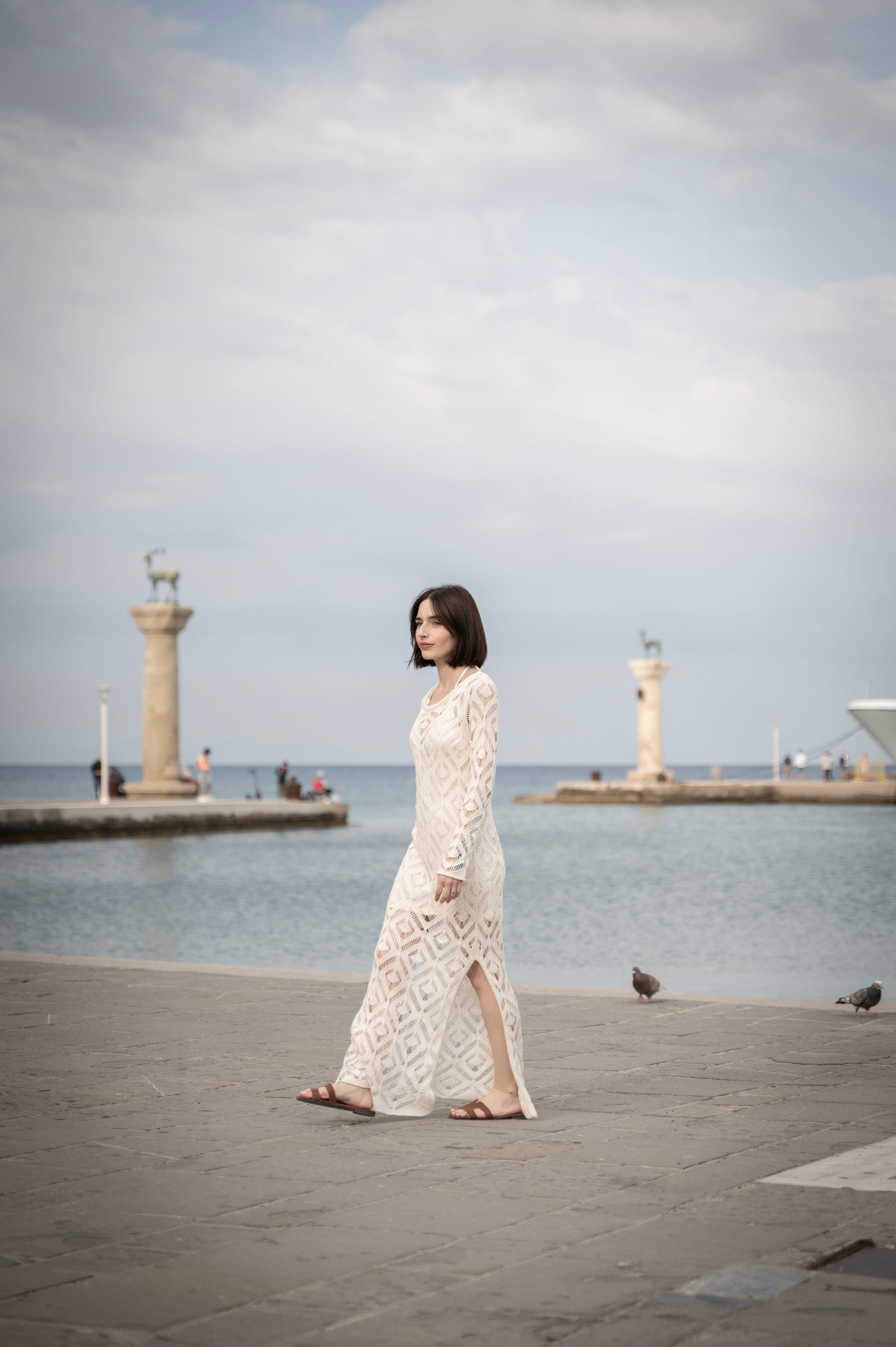 a person standing on a dock