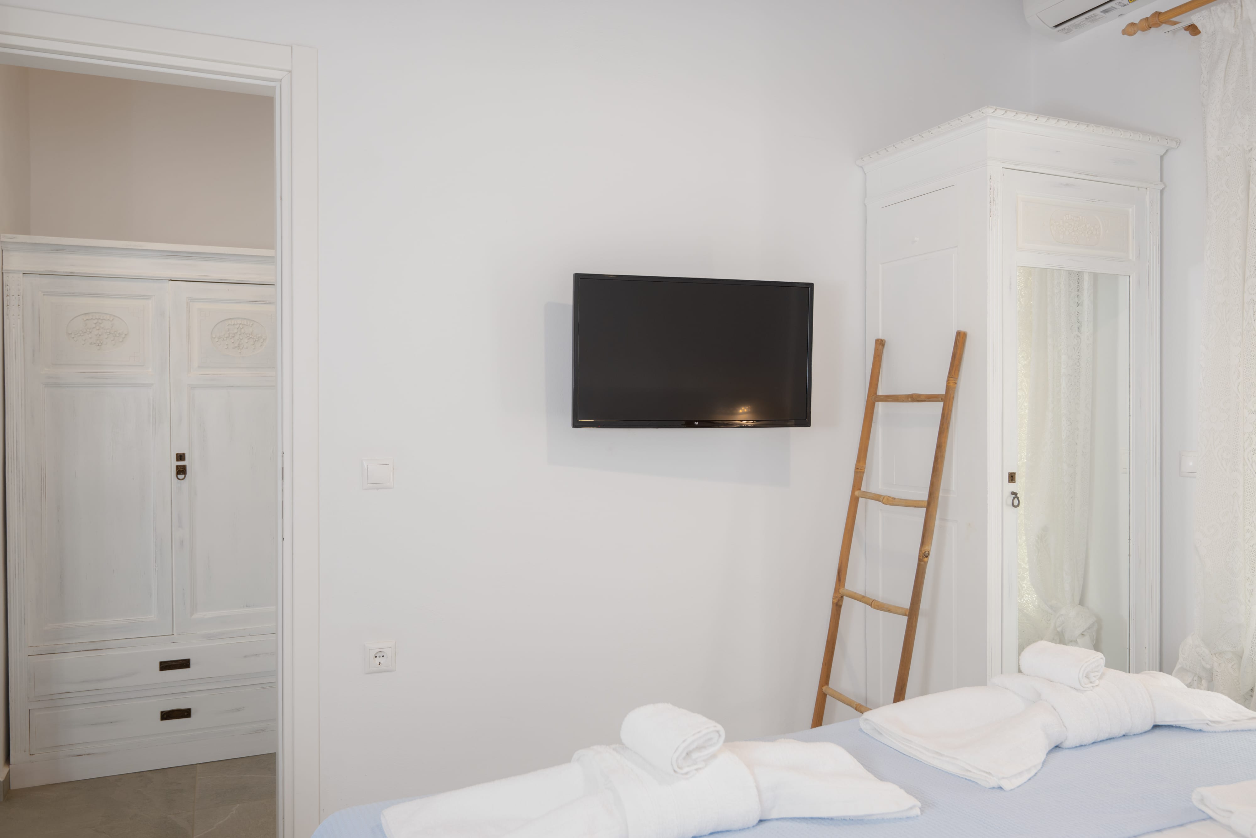 a tv on the wall