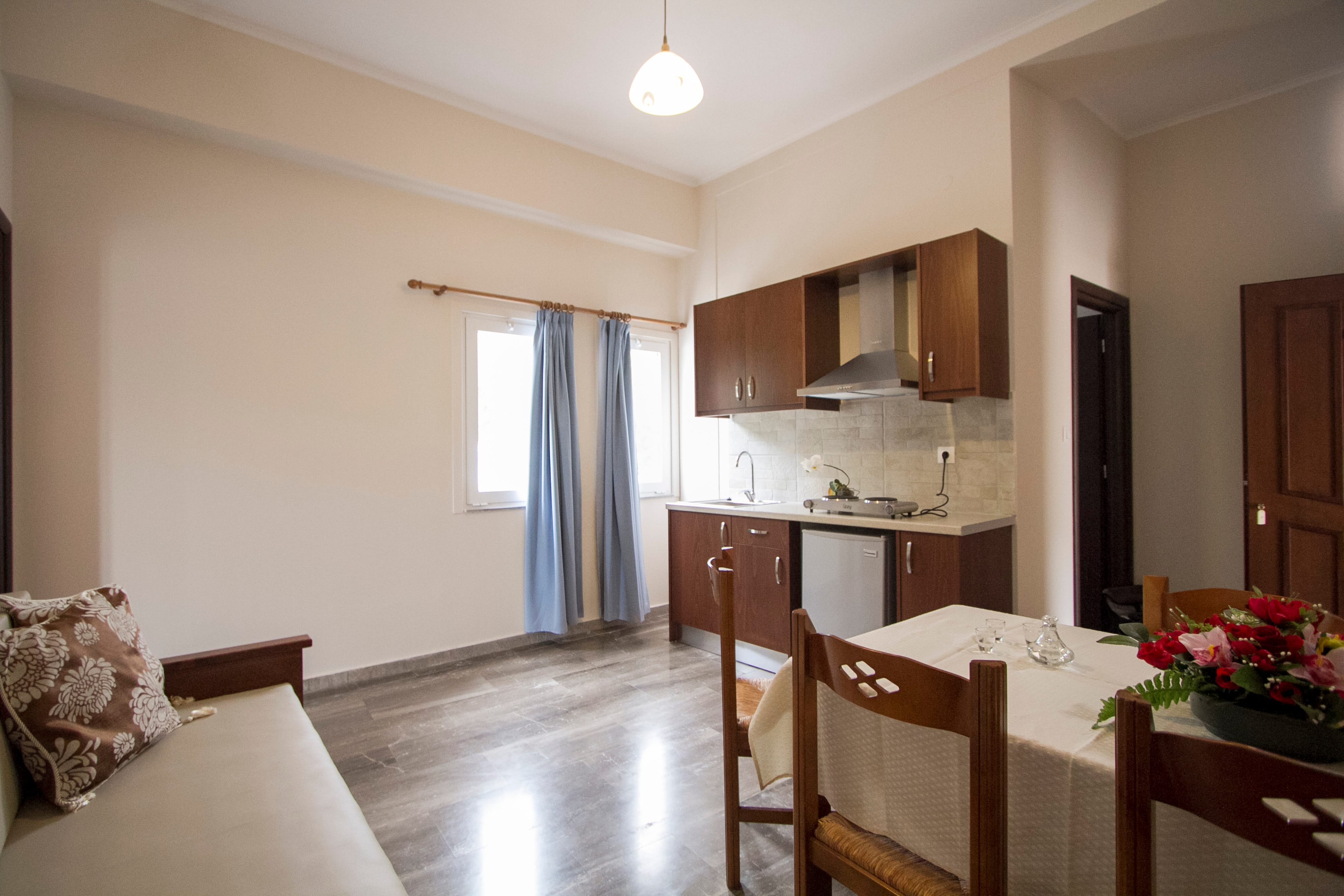 a kitchen and dining room