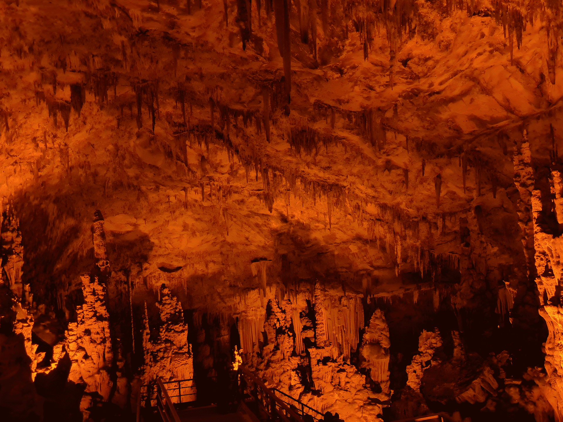 a cave with a large hole