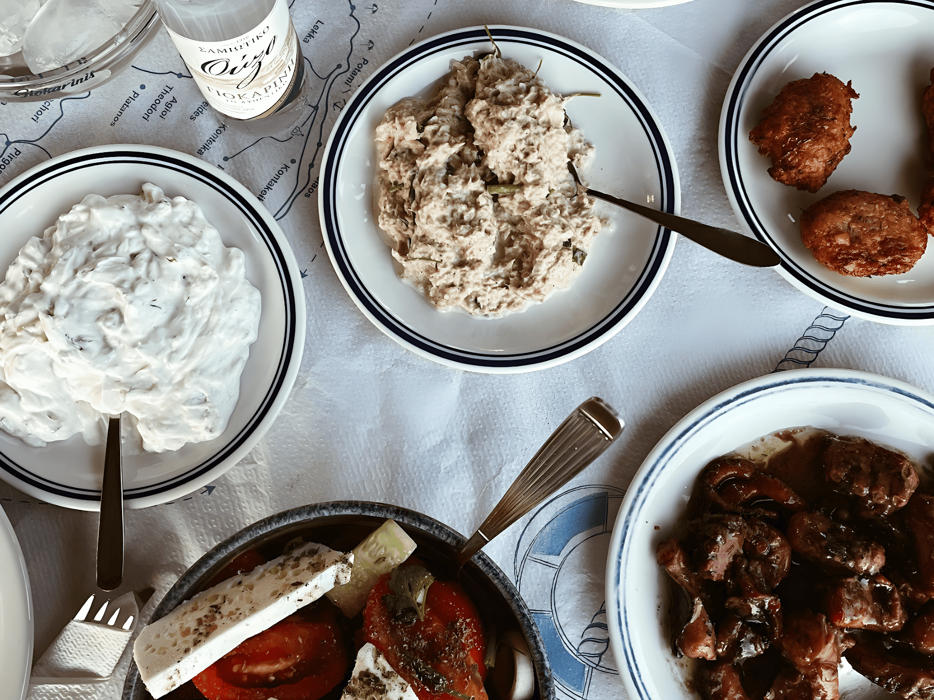 a table full of food