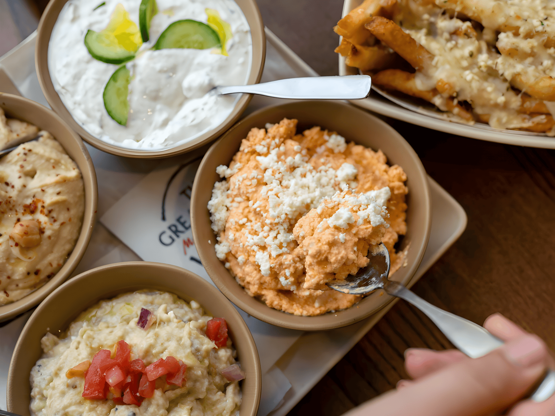 a table full of food