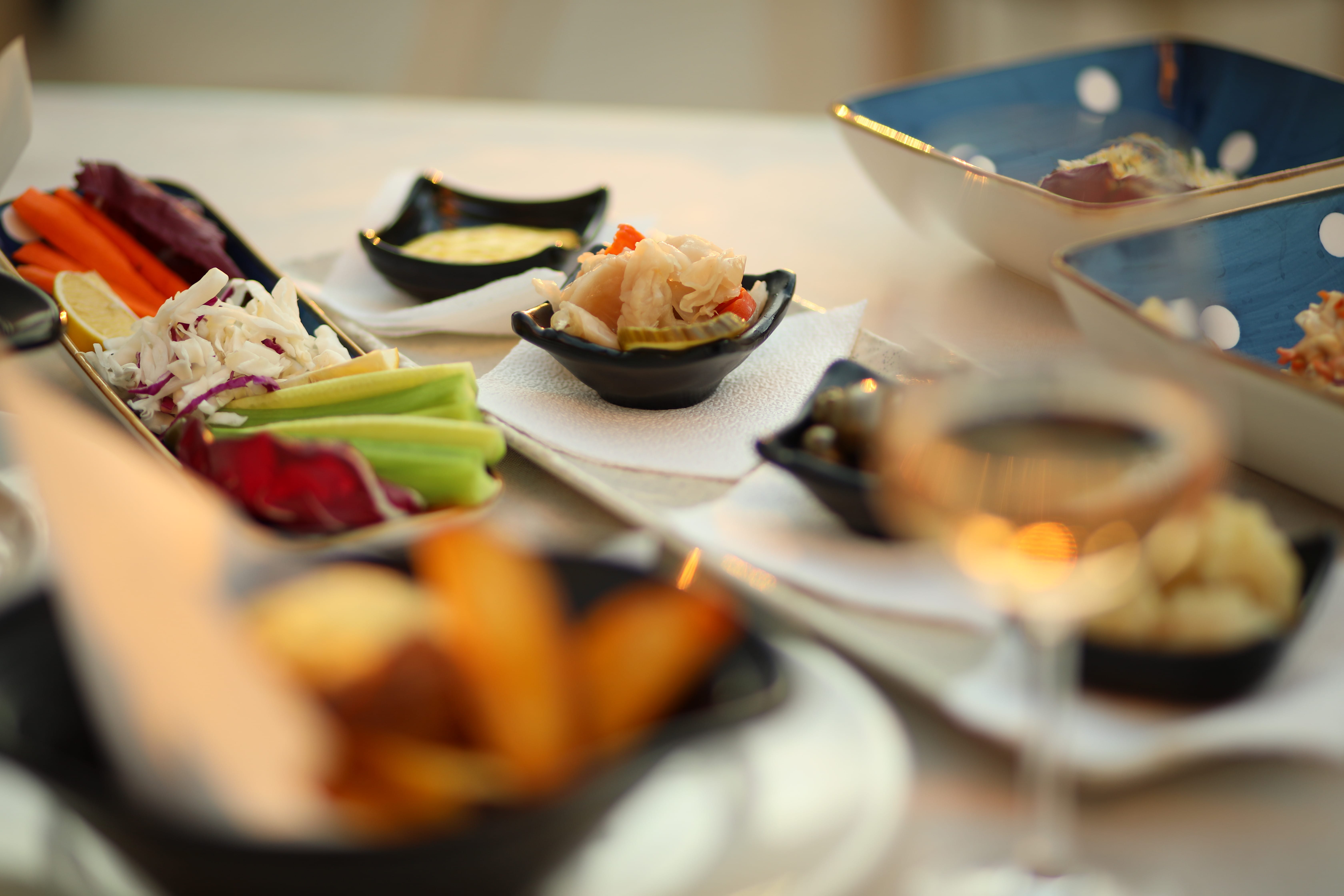 a tray of food