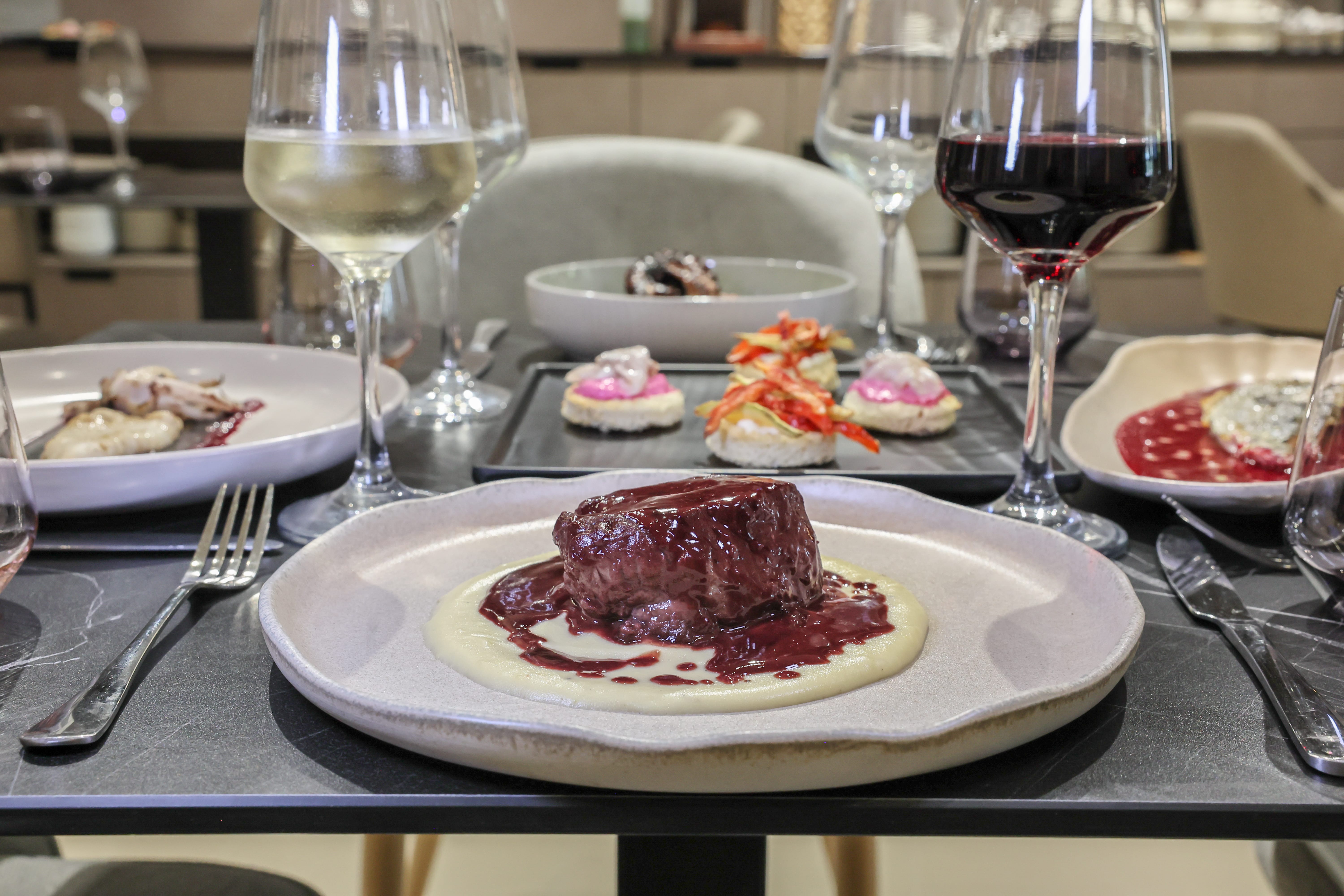 a plate of food on a table