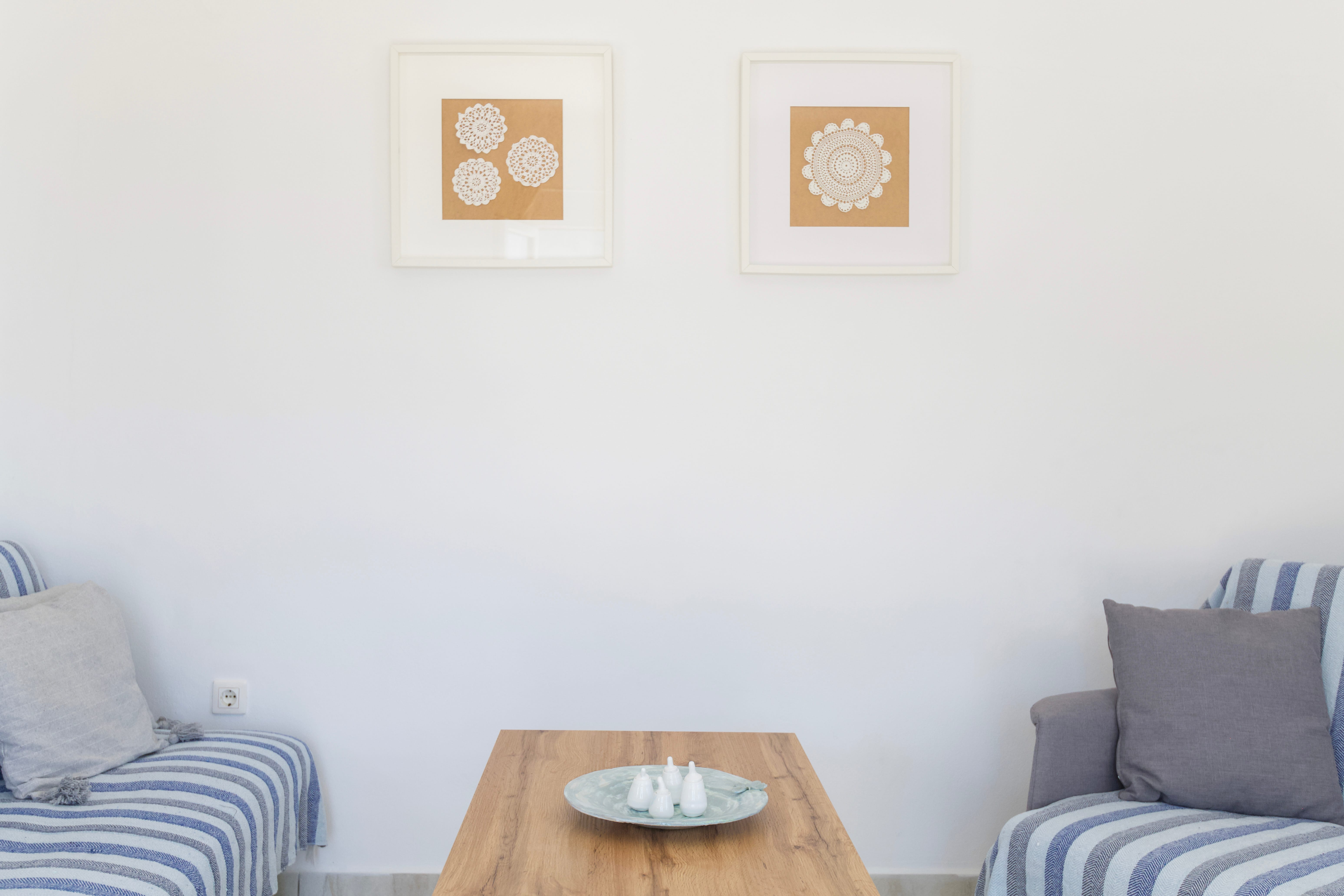 a table and chairs in a room