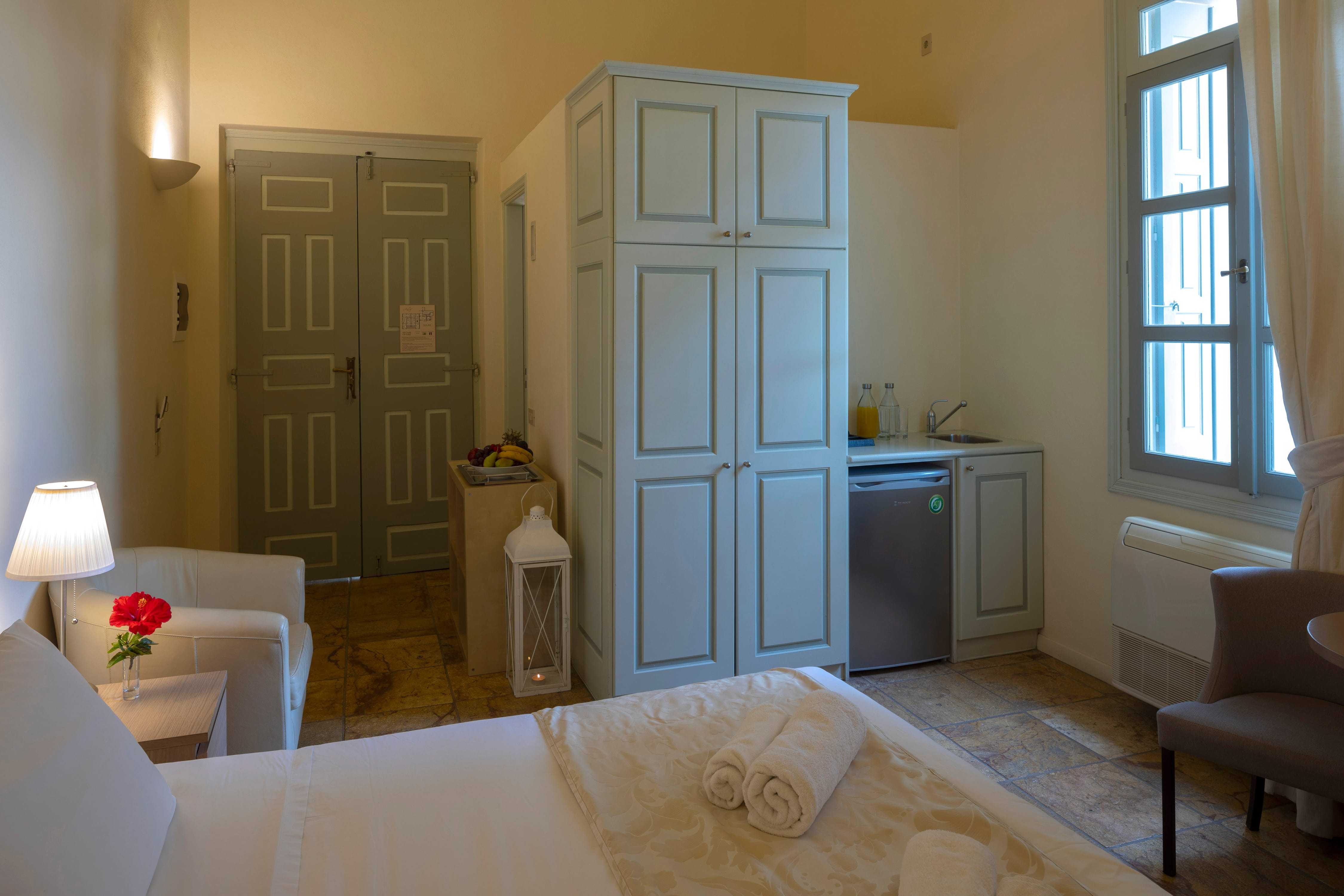 a room with a bed and a couch