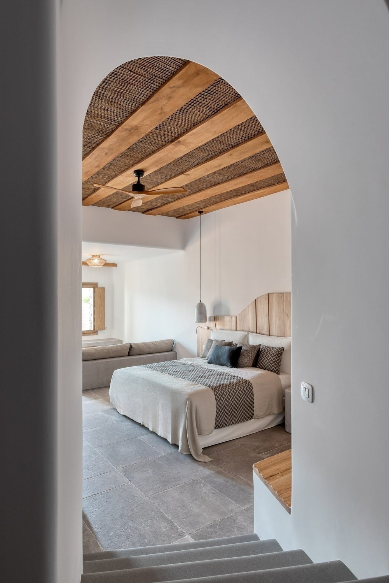 a room with a bed and a couch