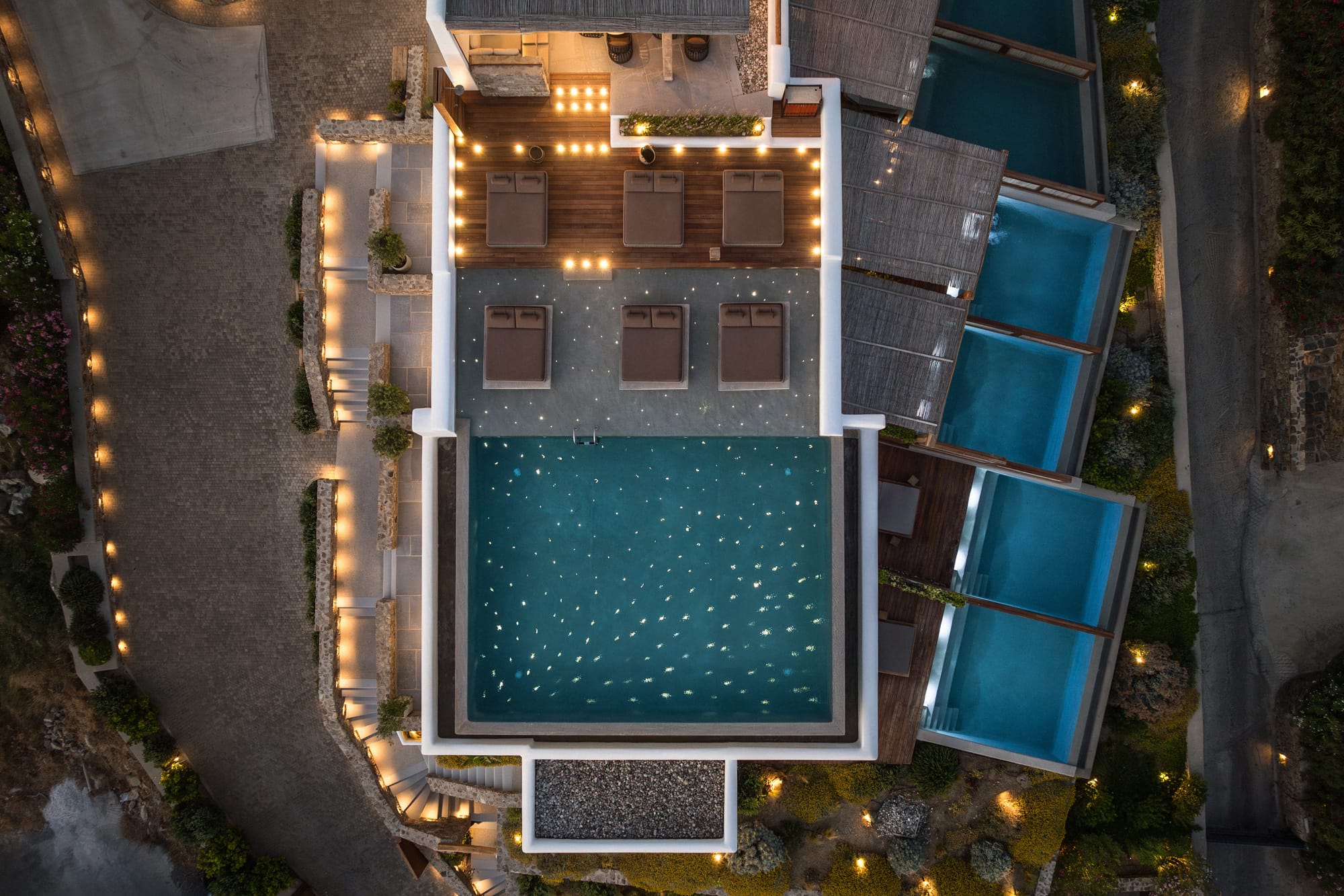 a house with lights on