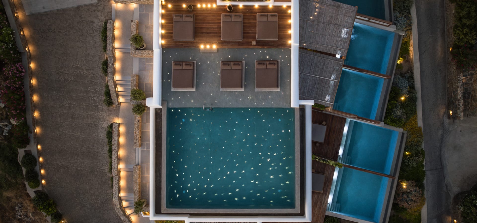 a house with lights on