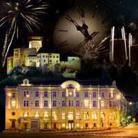 a building with a large statue in the front