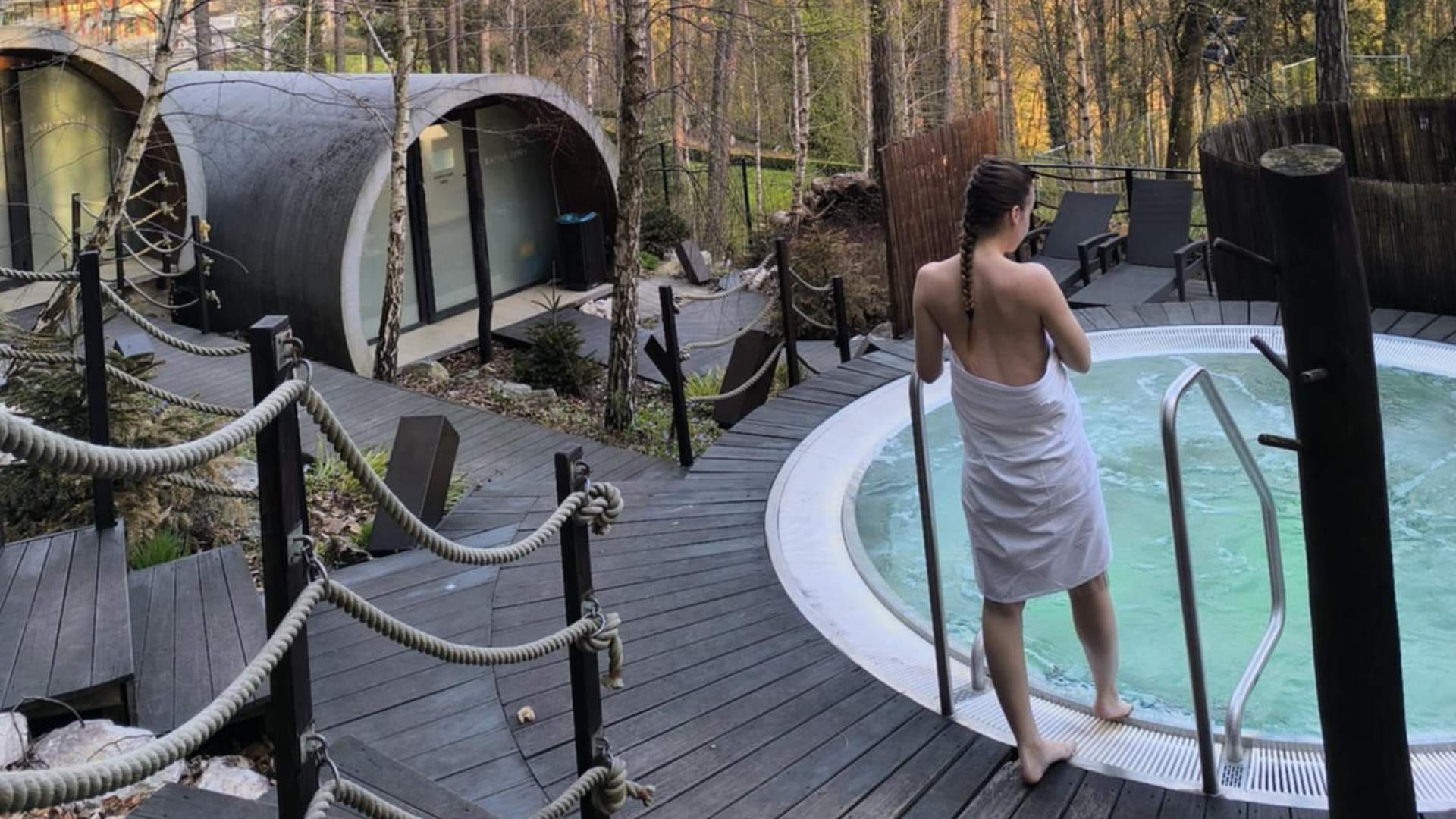 a person standing on a deck