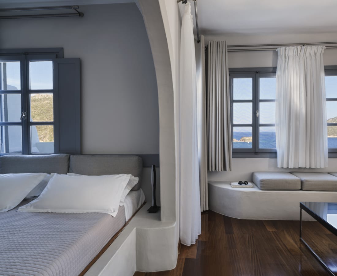 a room with a bed and a couch