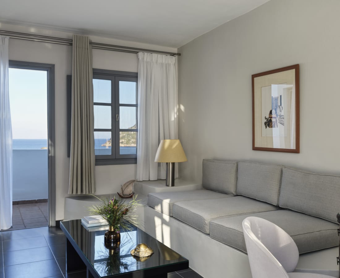 a living room with a couch and a coffee table