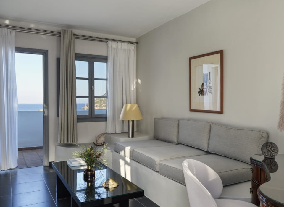 a living room with a couch and a coffee table