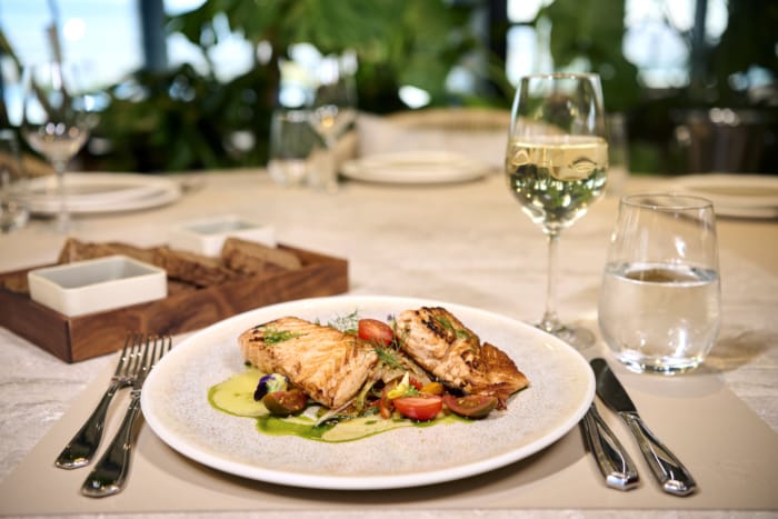 a plate of food on a table