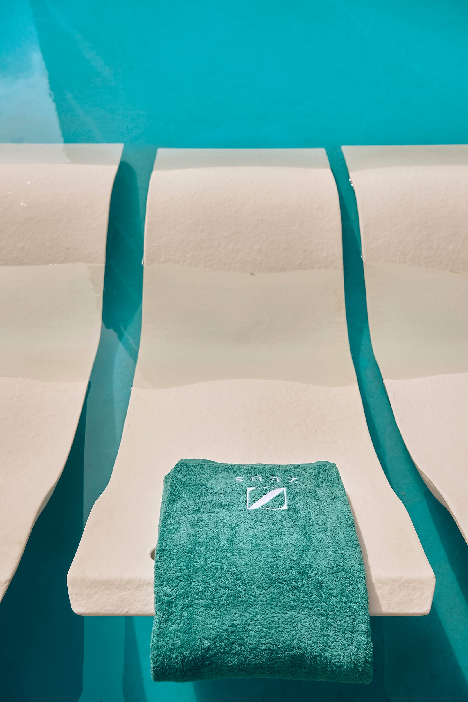 a towel on a pool