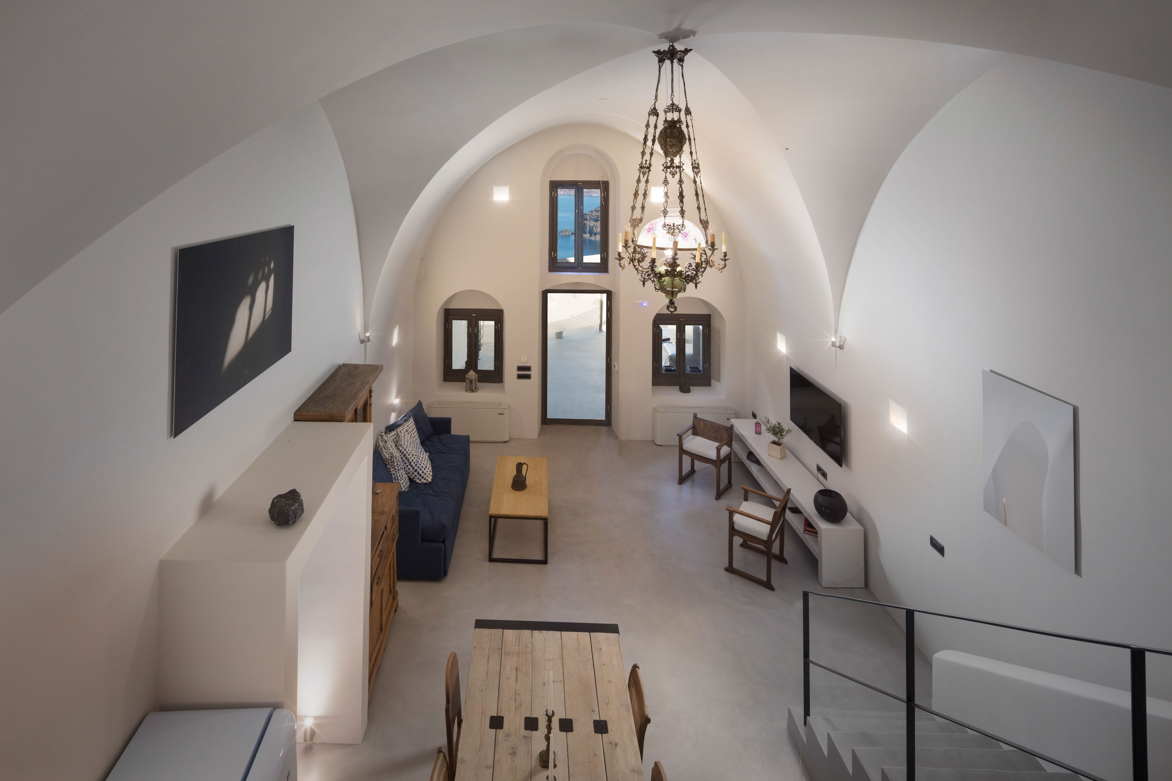 a high angle view of a room
