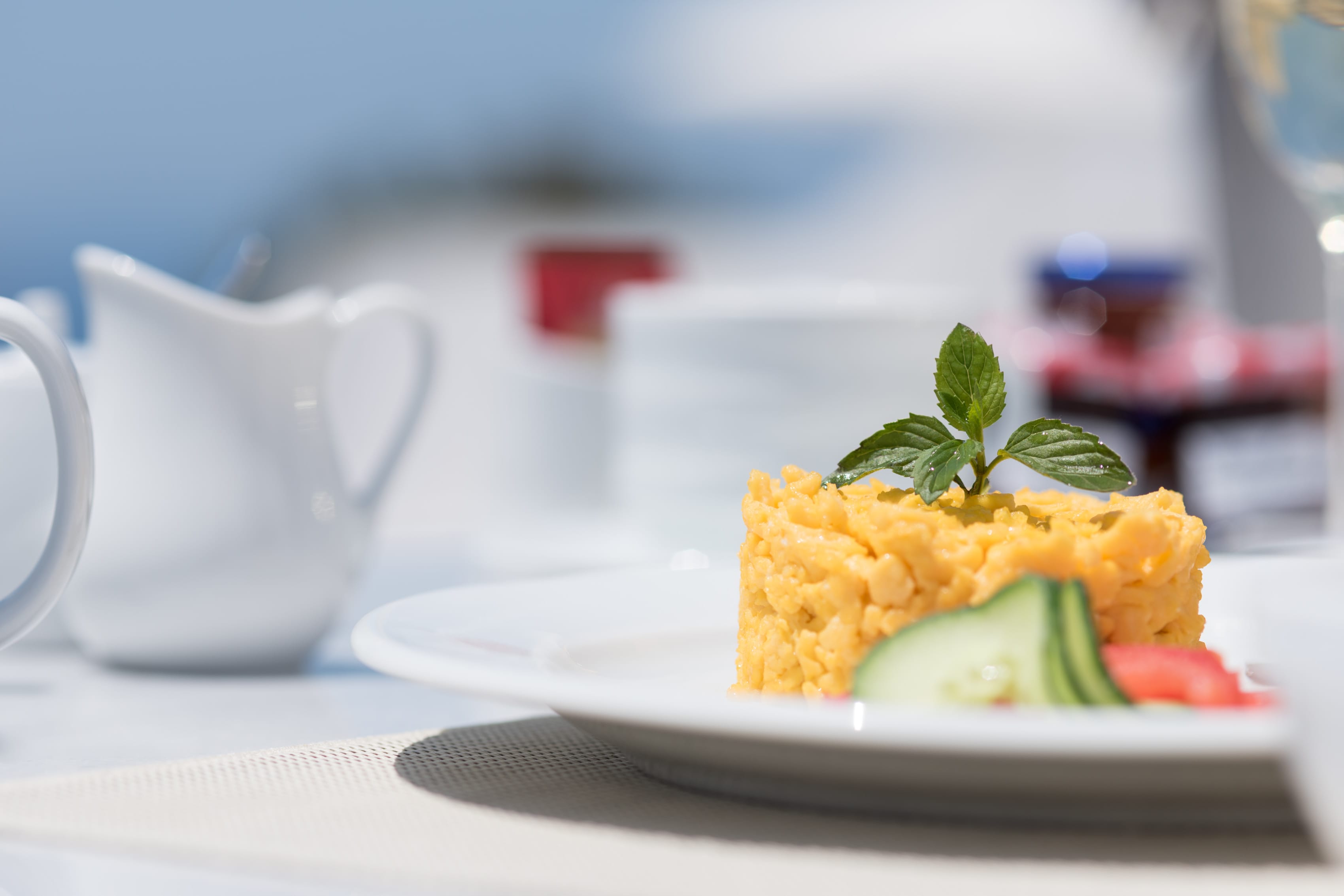 a plate of food on a table