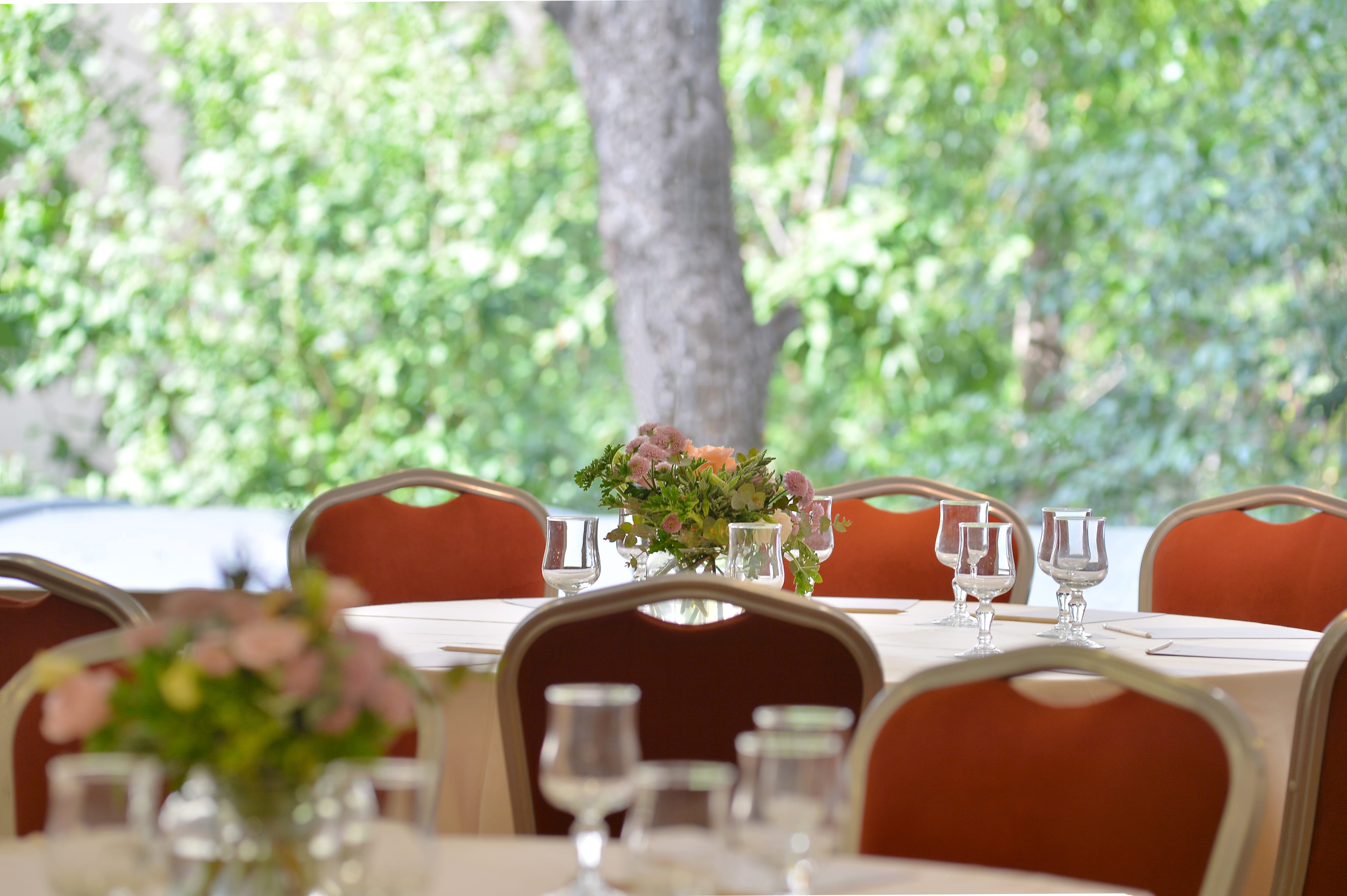 a table set for a party