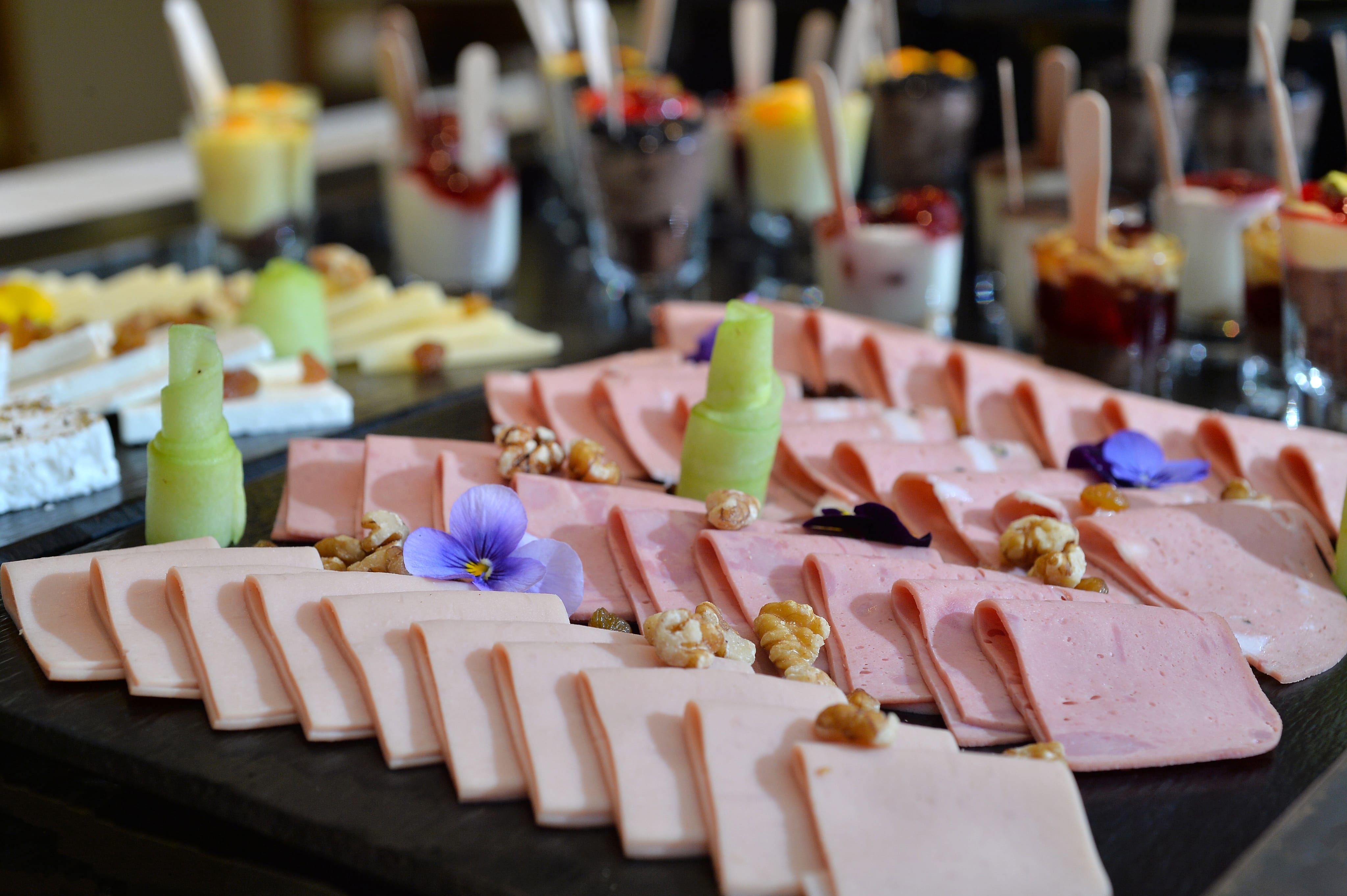 a plate of food on a table