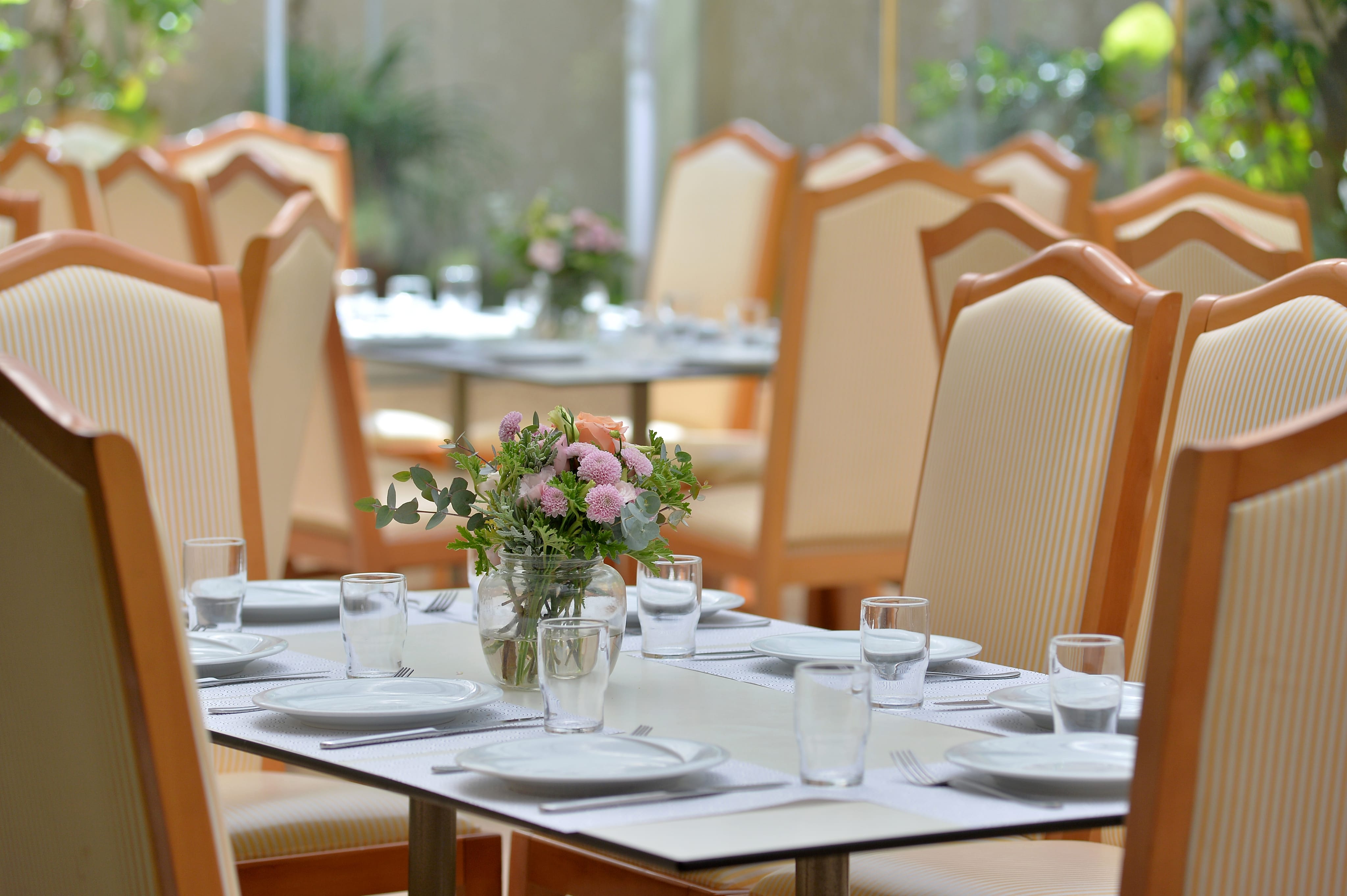 a table set for a dinner party