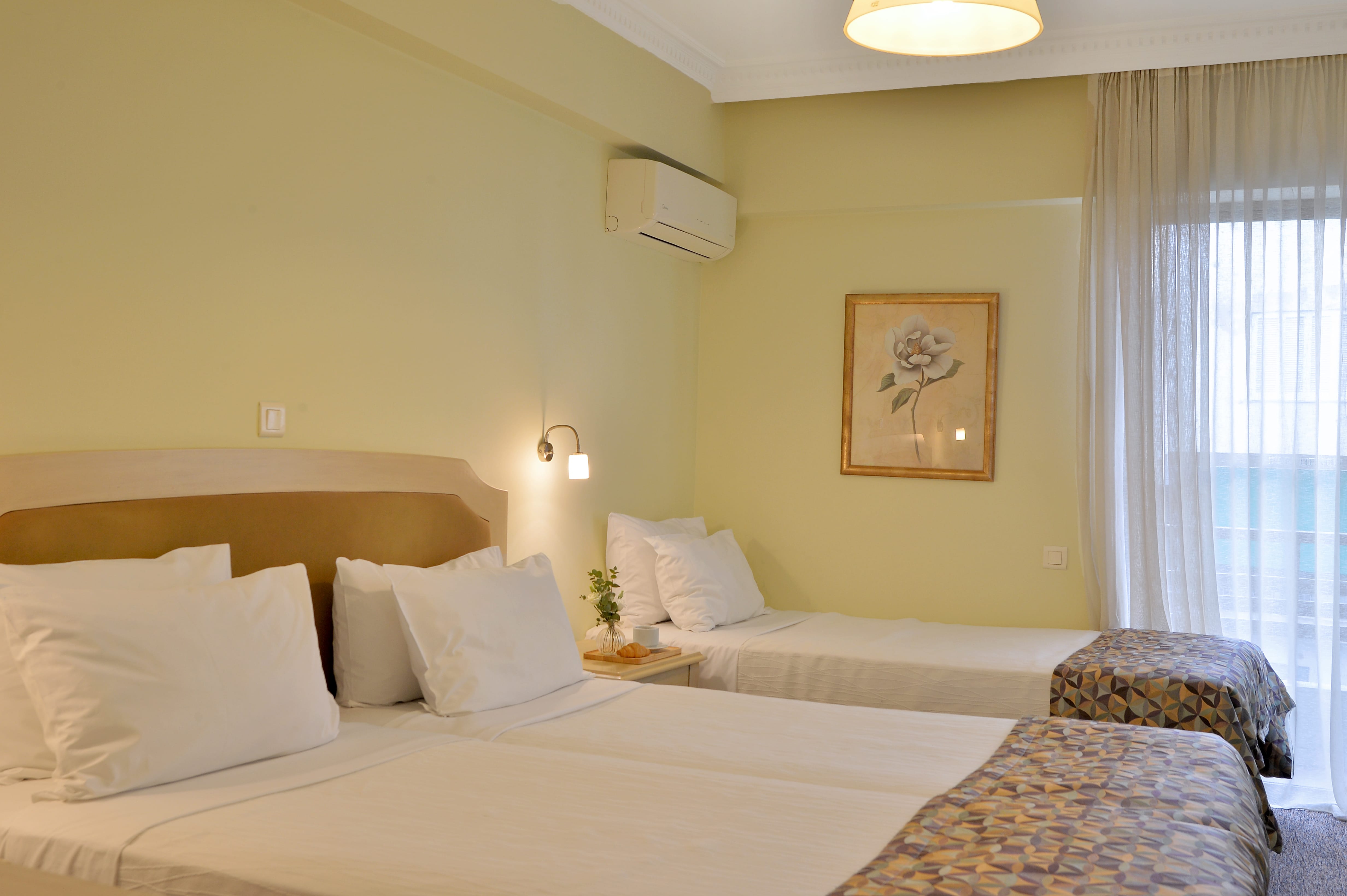 a room with two beds
