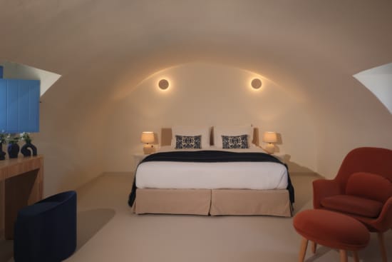 a bed in a room
