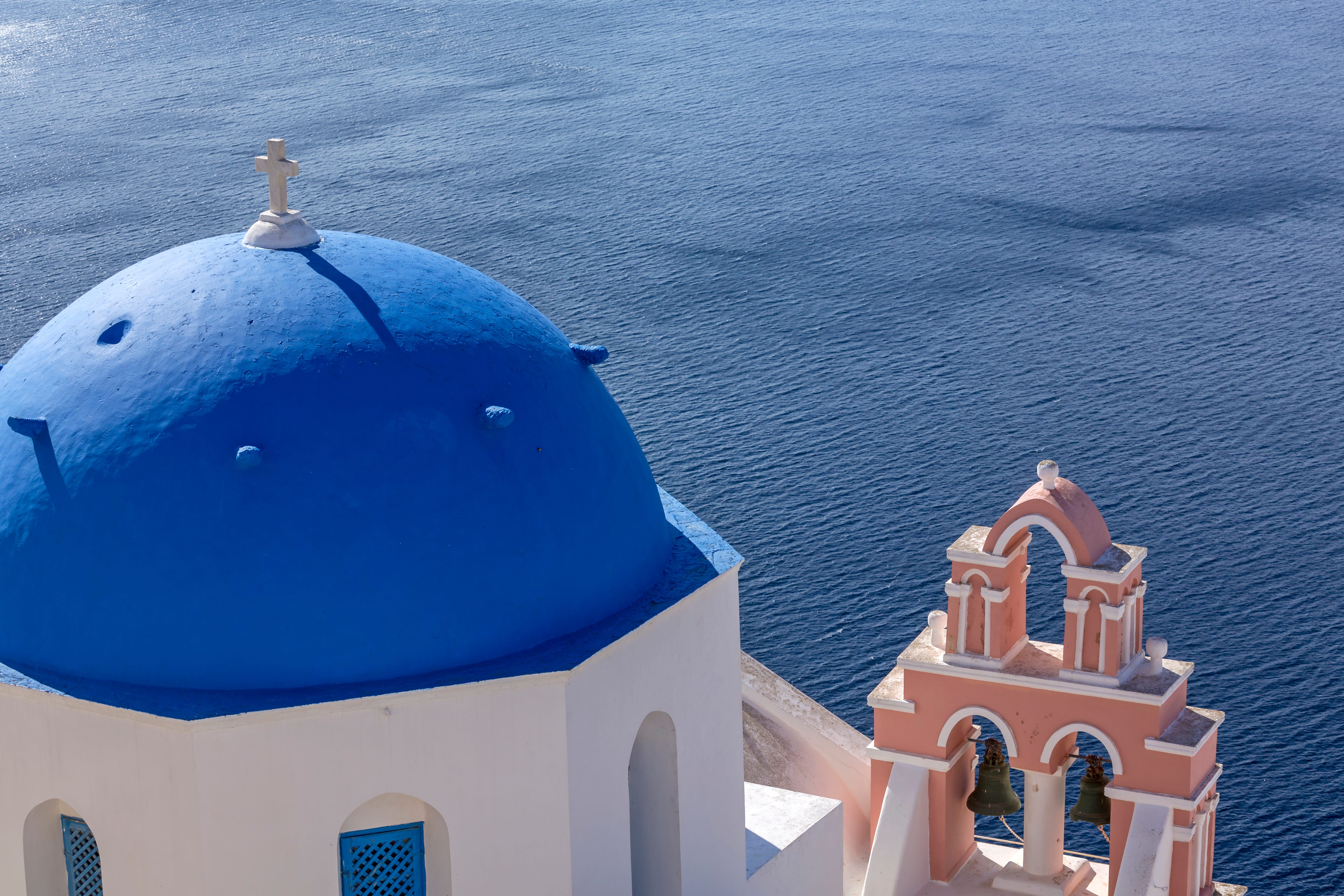 a blue dome on a building