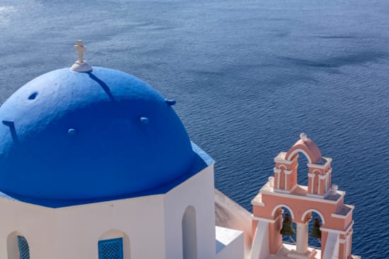 a blue dome on a building