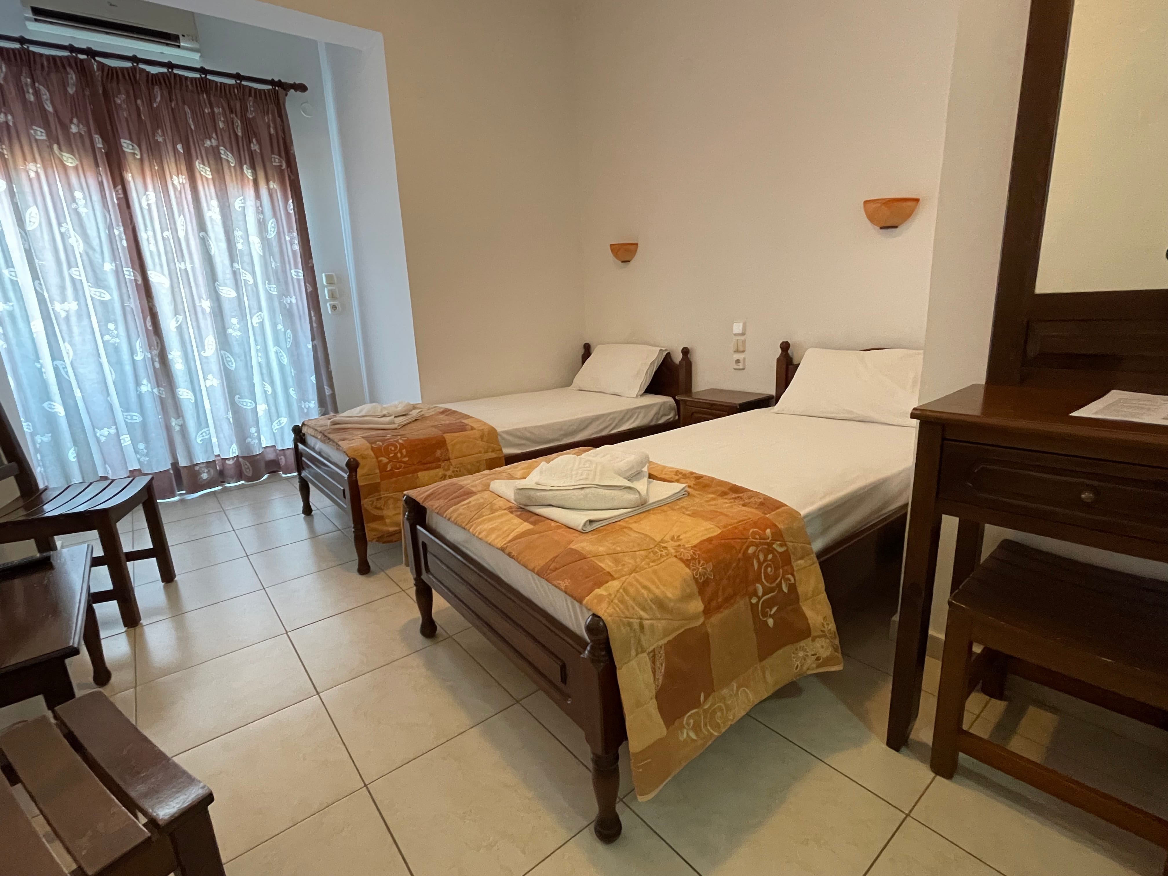 a room with two beds