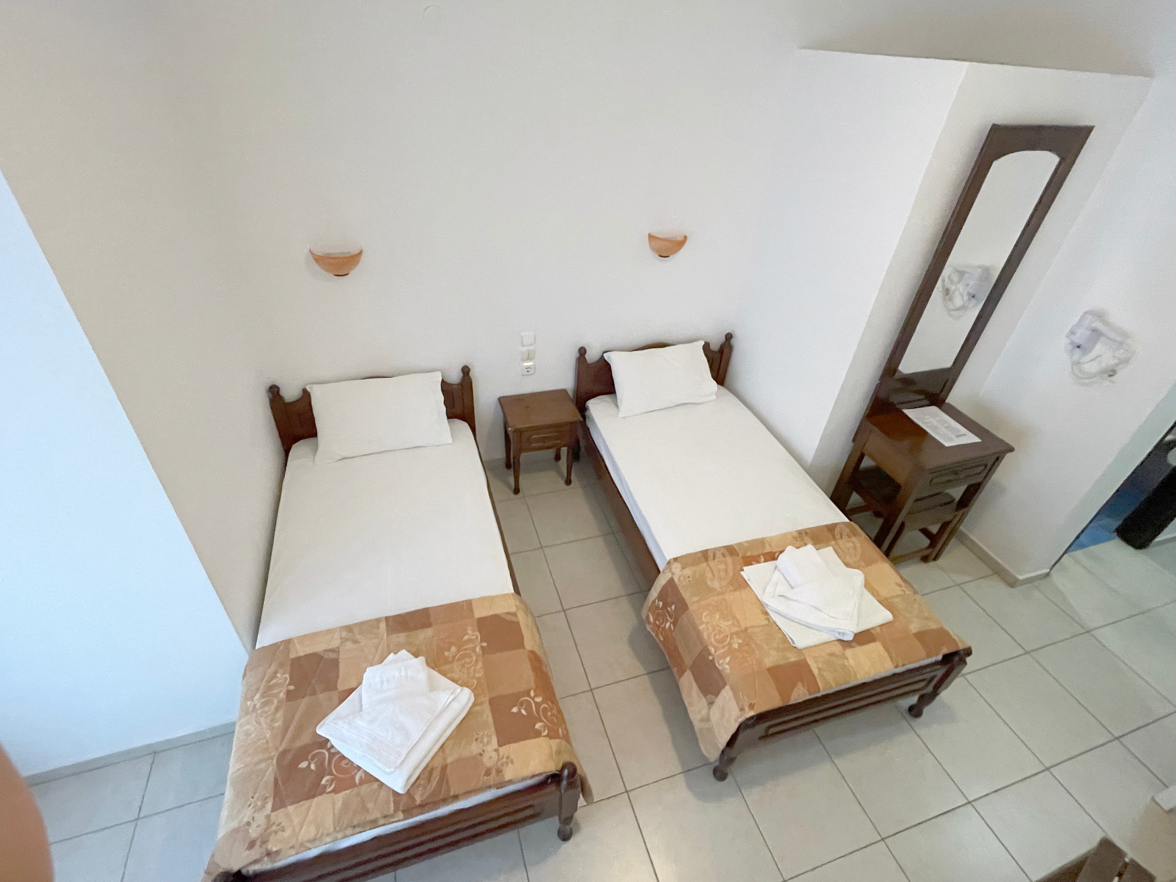 two beds in a room