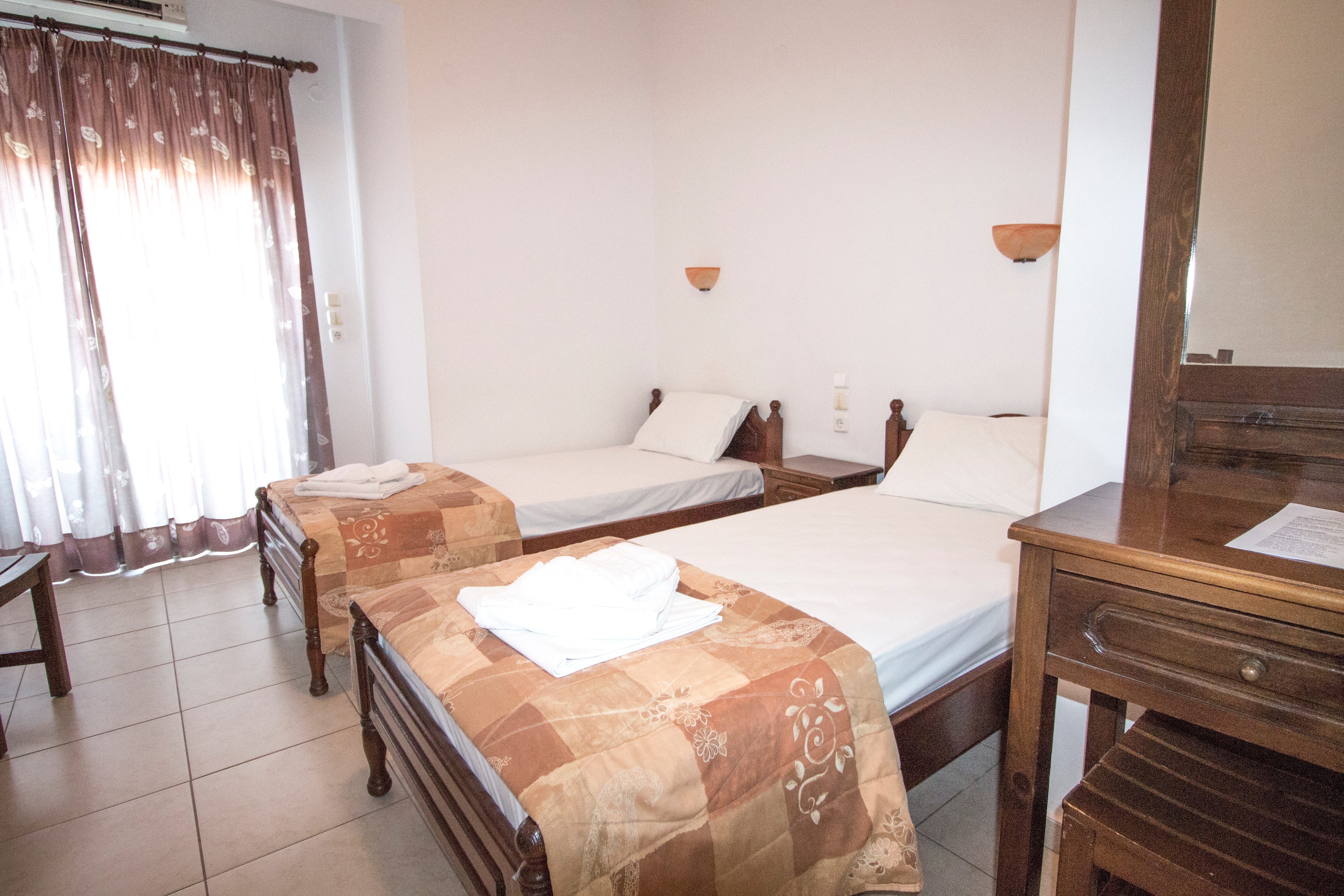 a room with two beds