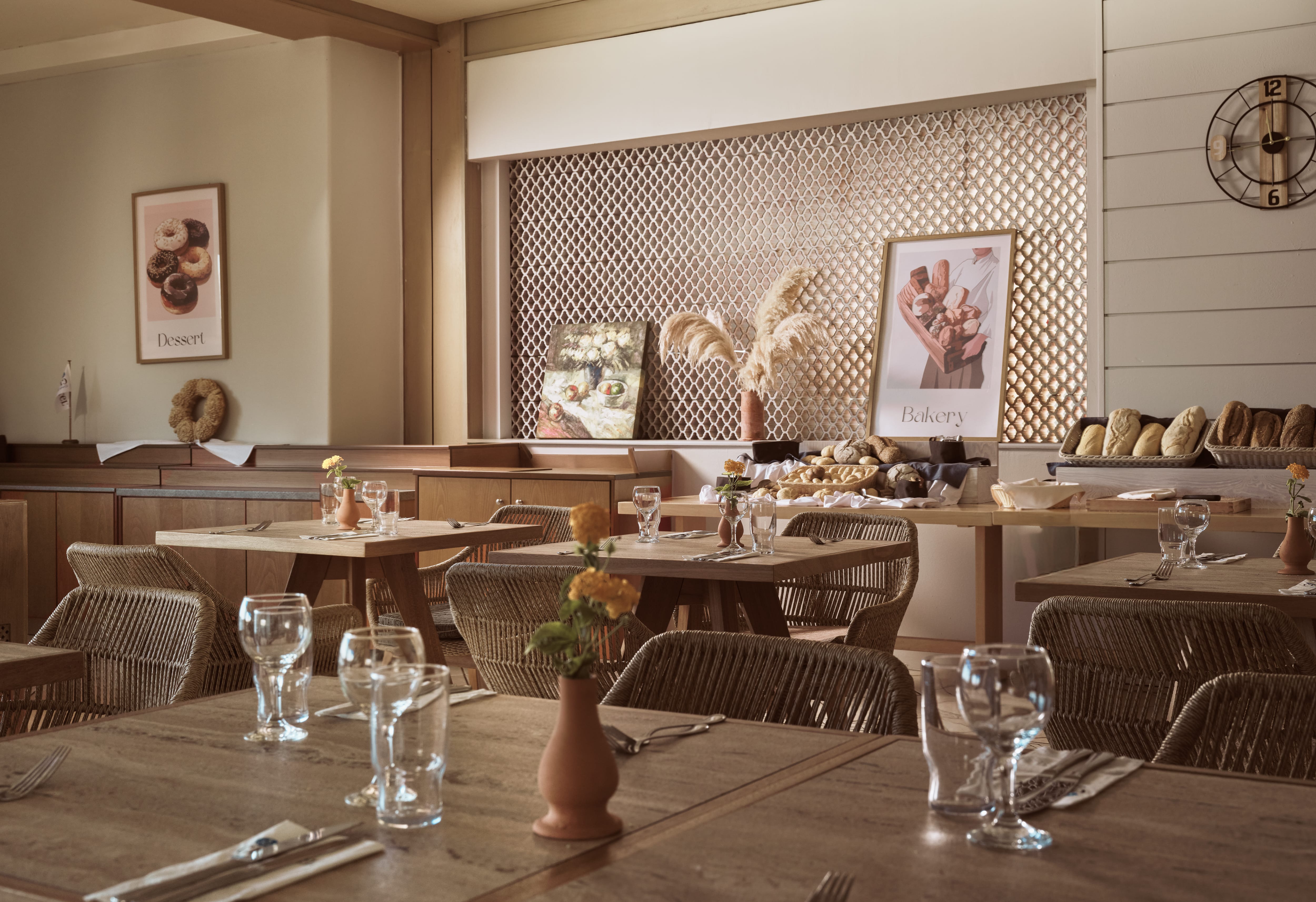 a restaurant with tables and chairs