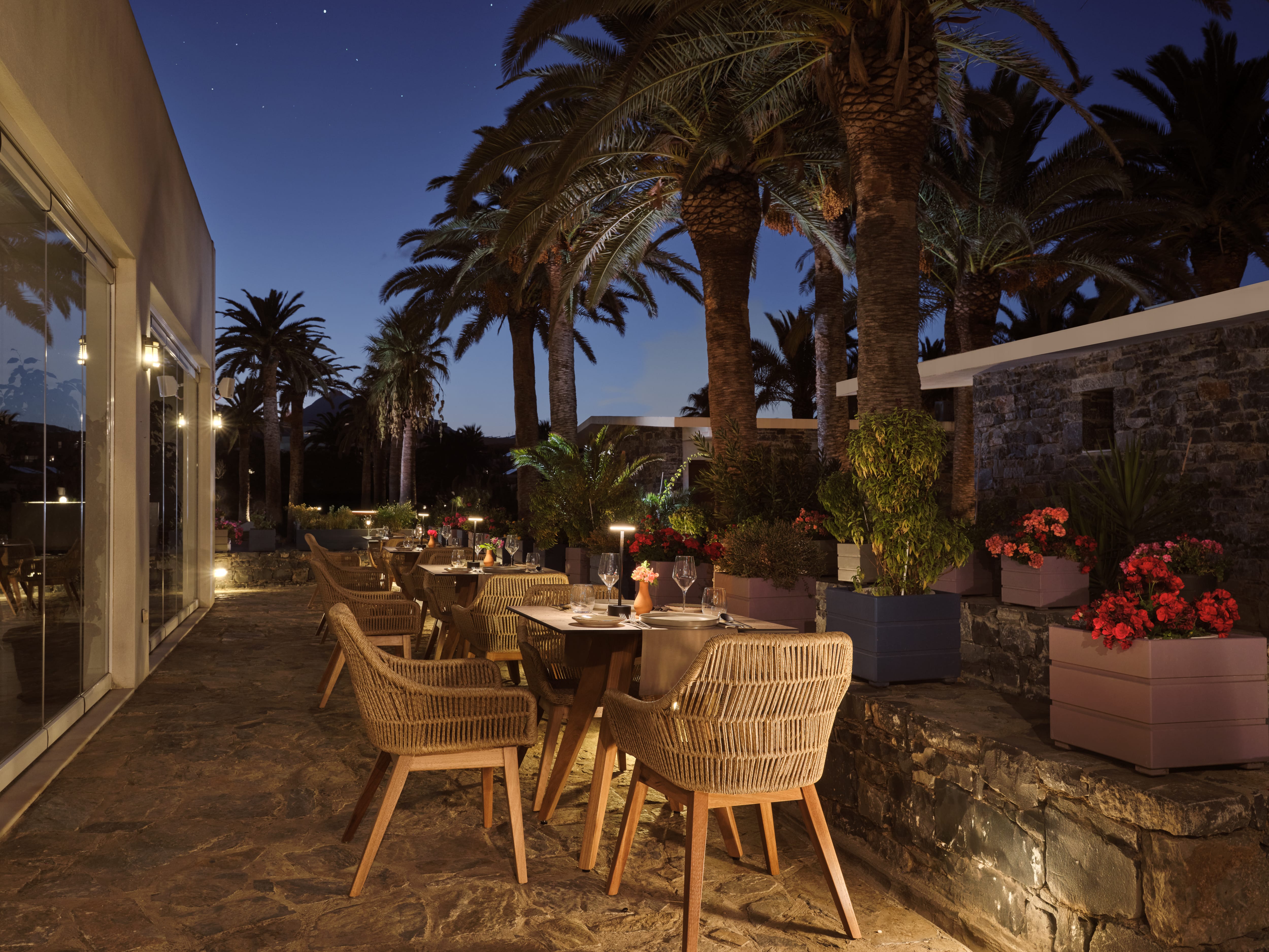 a restaurant with tables and chairs