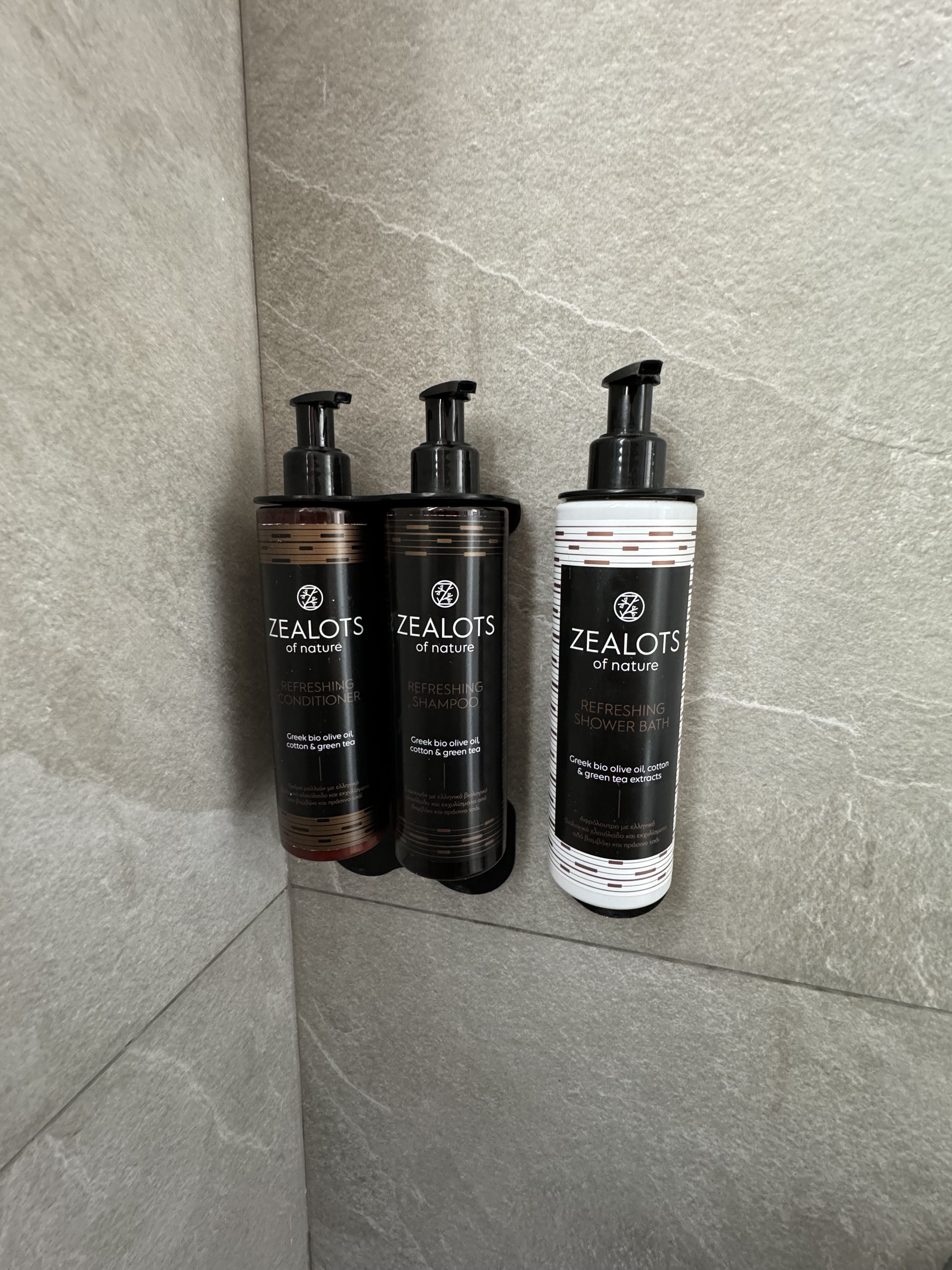 a group of bottles on a counter