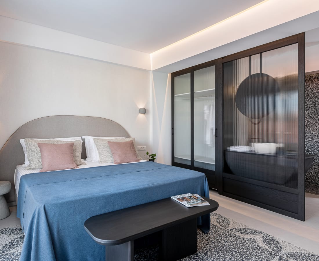 a pool with a house in the background