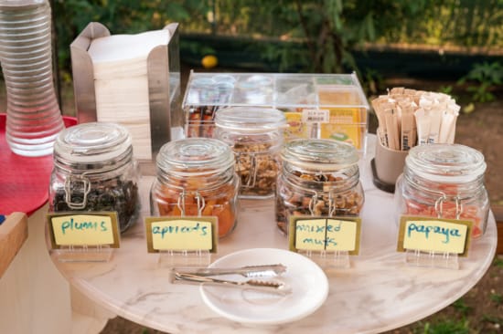 a table full of jars